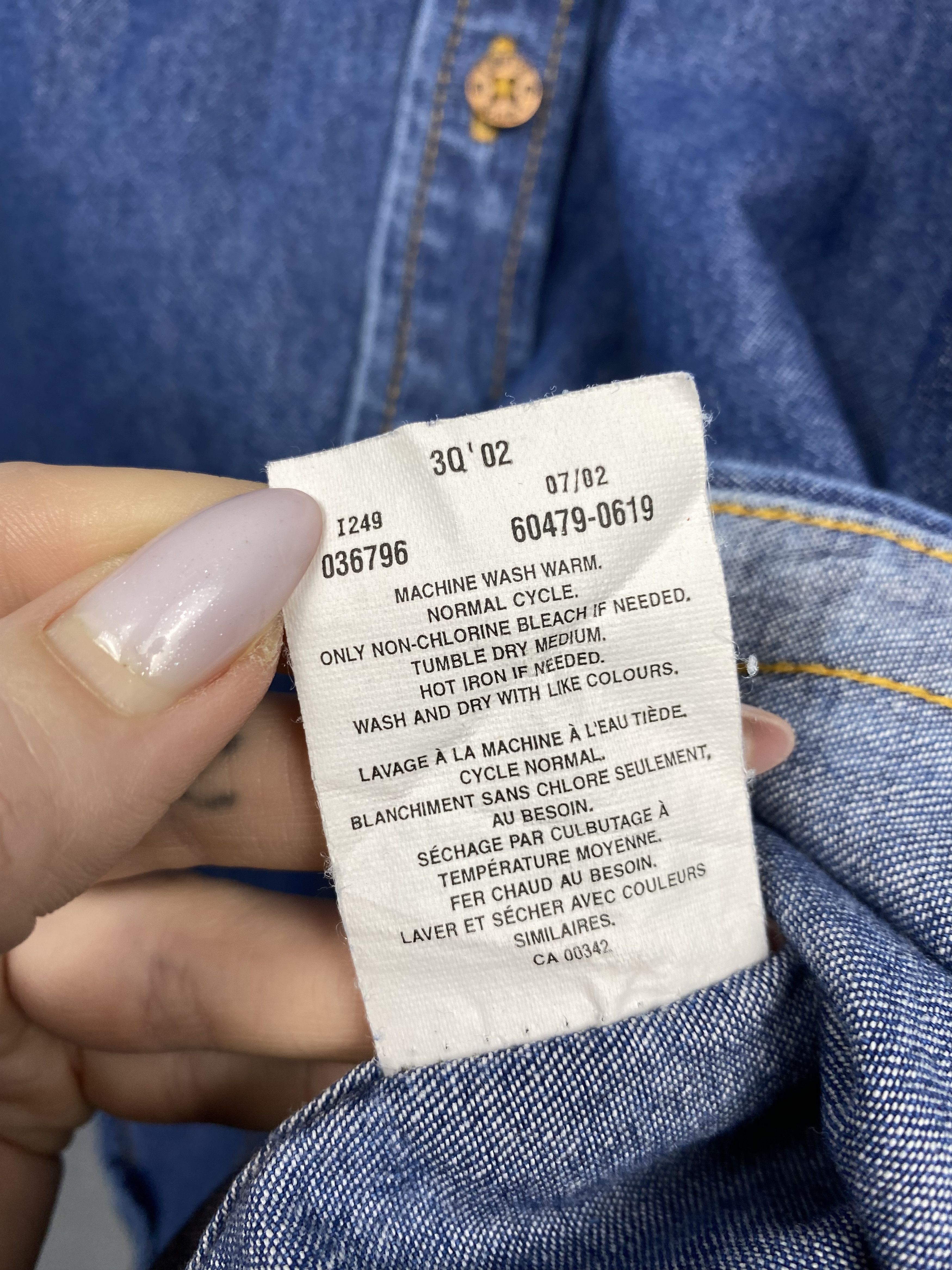 Levi's Levi's 90s Vintage Mens Denim Shirt White Tab Jeans Size US M / EU 48-50 / 2 - 6 Thumbnail