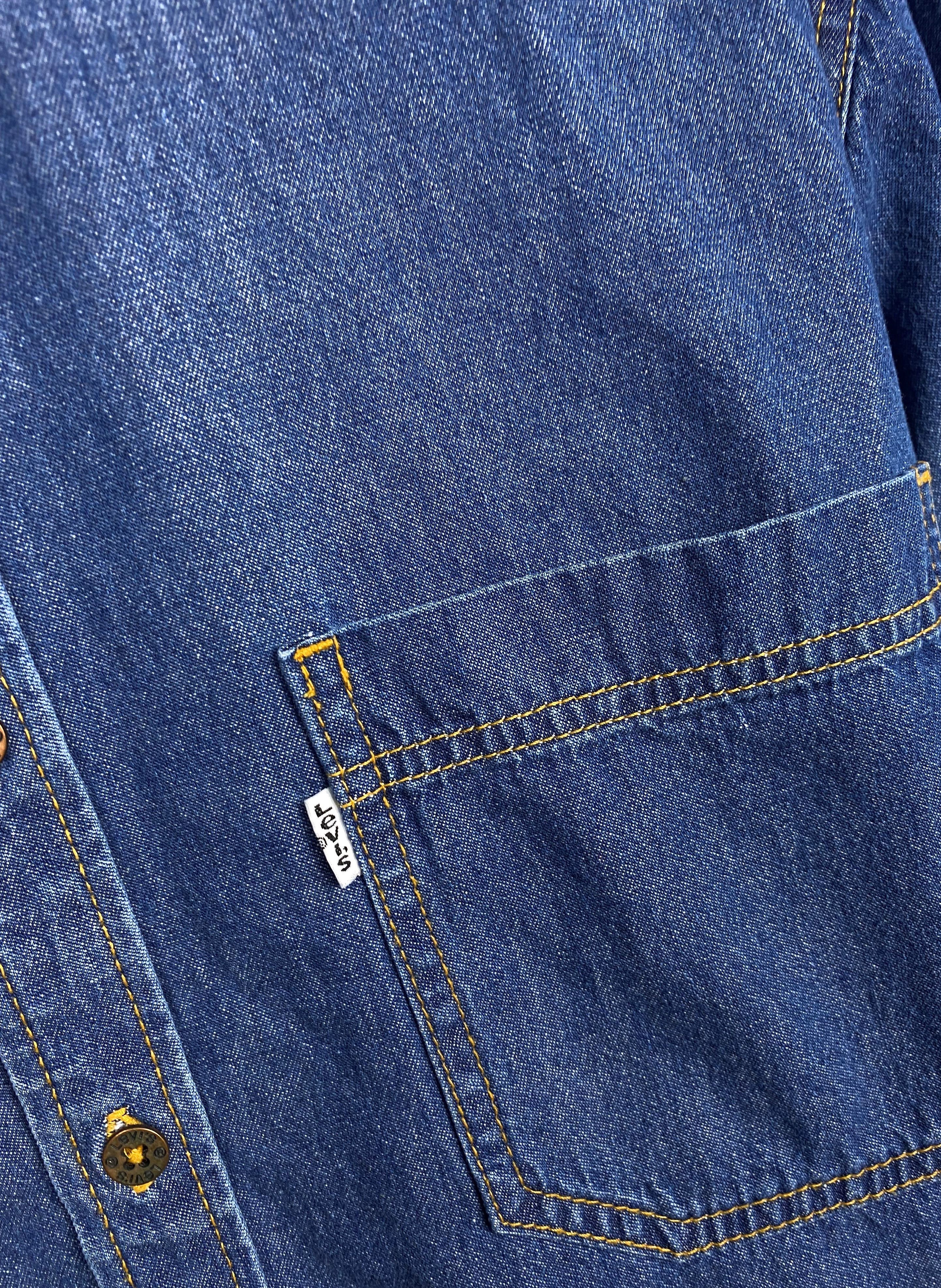 Levi's Levi's 90s Vintage Mens Denim Shirt White Tab Jeans Size US M / EU 48-50 / 2 - 3 Thumbnail