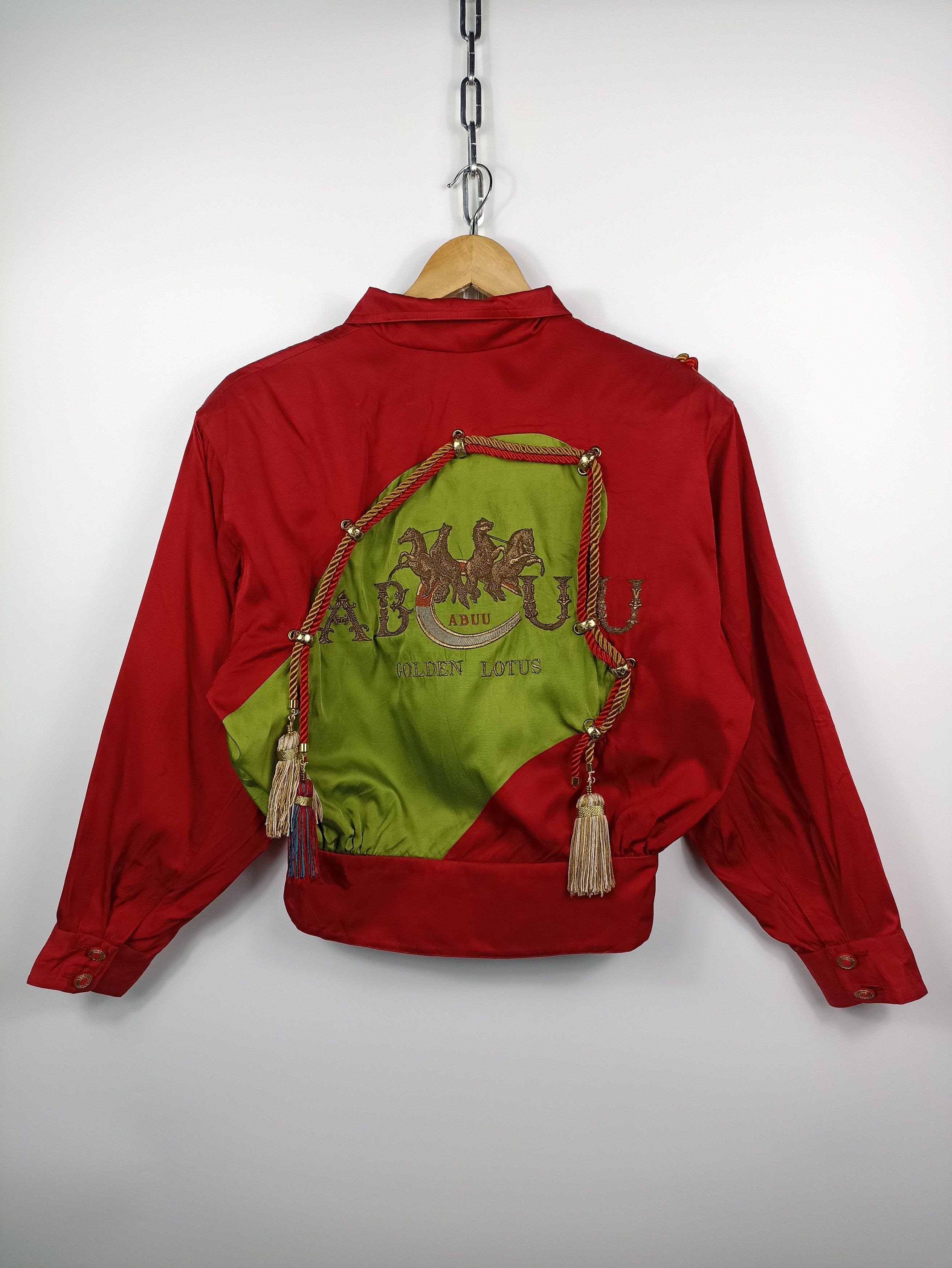 Japanese Brand × Vintage Vintage Abuu Golden Lotus embroidery Logo Size US S / EU 44-46 / 1 - 1 Thumbnail