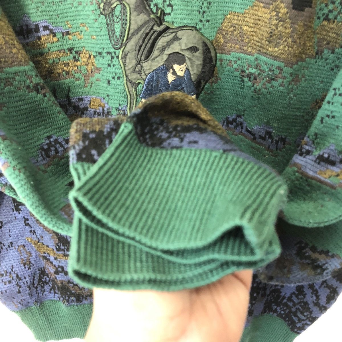 Japanese Brand × Other Vintage Landscape Knit Destinare Uomo knitt/sweater Size L Size US L / EU 52-54 / 3 - 3 Thumbnail