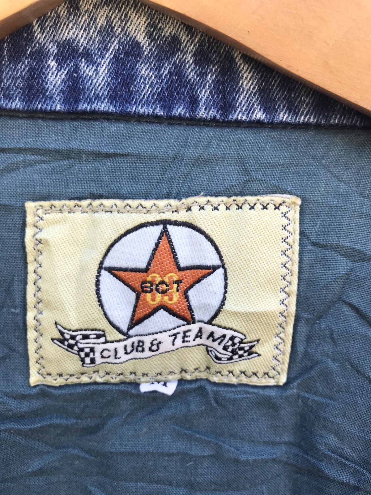 Vintage Vintage Club & team racing blue way bomber denim jacket Size US M / EU 48-50 / 2 - 2 Thumbnail