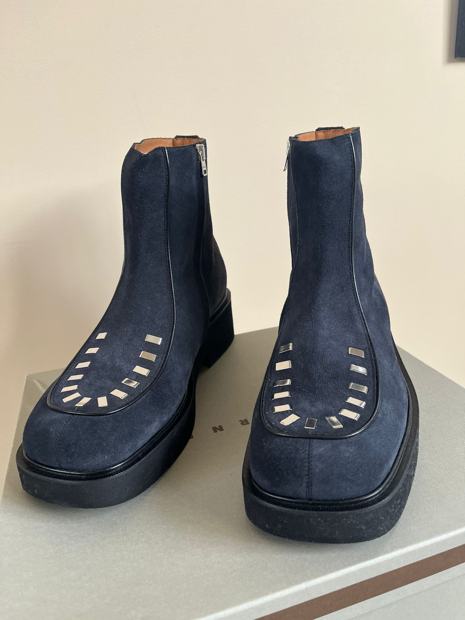 Marni Boots With Metal Toe Box Detail in Black Size US 12 / EU 45 - 3 Thumbnail