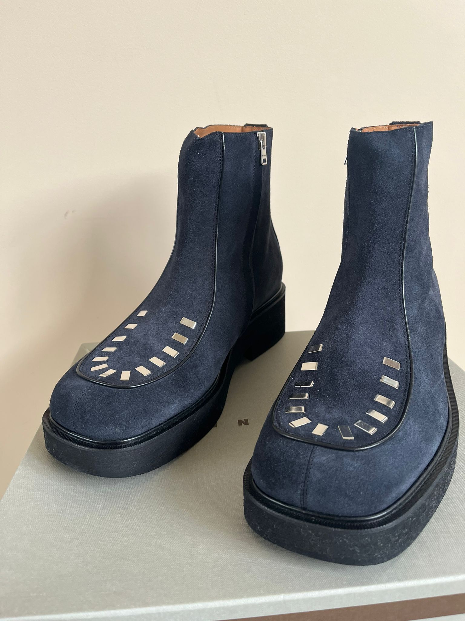 Marni Boots With Metal Toe Box Detail in Black Size US 12 / EU 45 - 8 Thumbnail