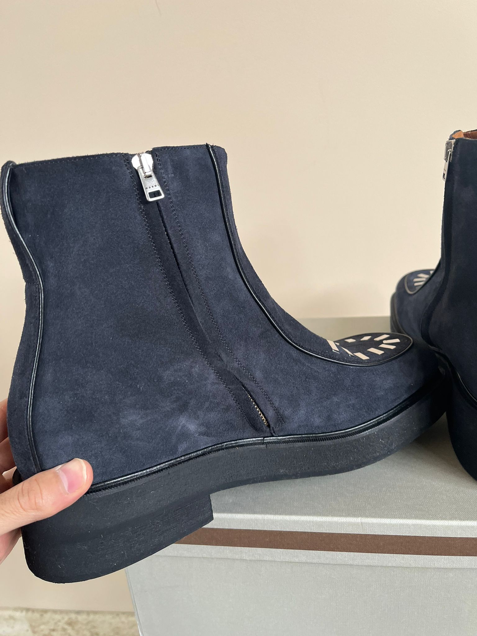 Marni Boots With Metal Toe Box Detail in Black Size US 12 / EU 45 - 13 Thumbnail