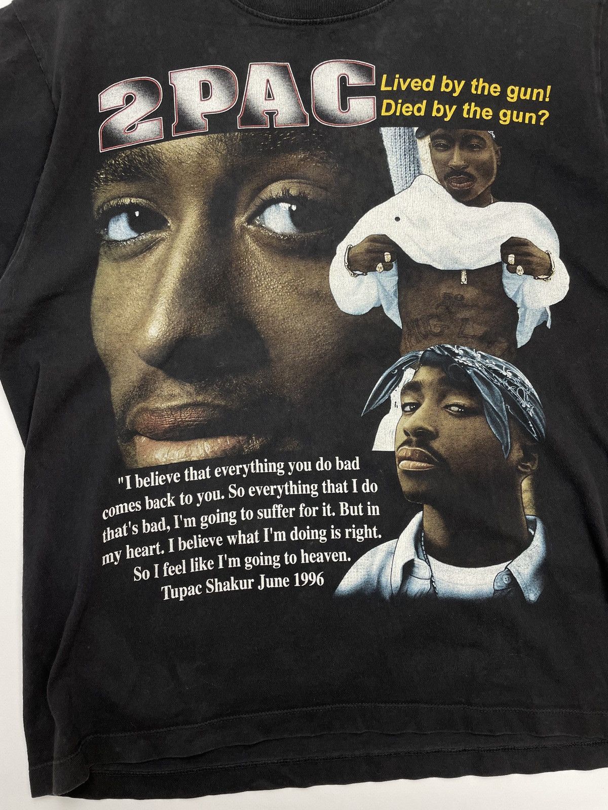 Band Tees × Rap Tees × Vintage Vintage Y2K 2pac Tupac Shakur Memorial T-shirt Size US L / EU 52-54 / 3 - 3 Thumbnail