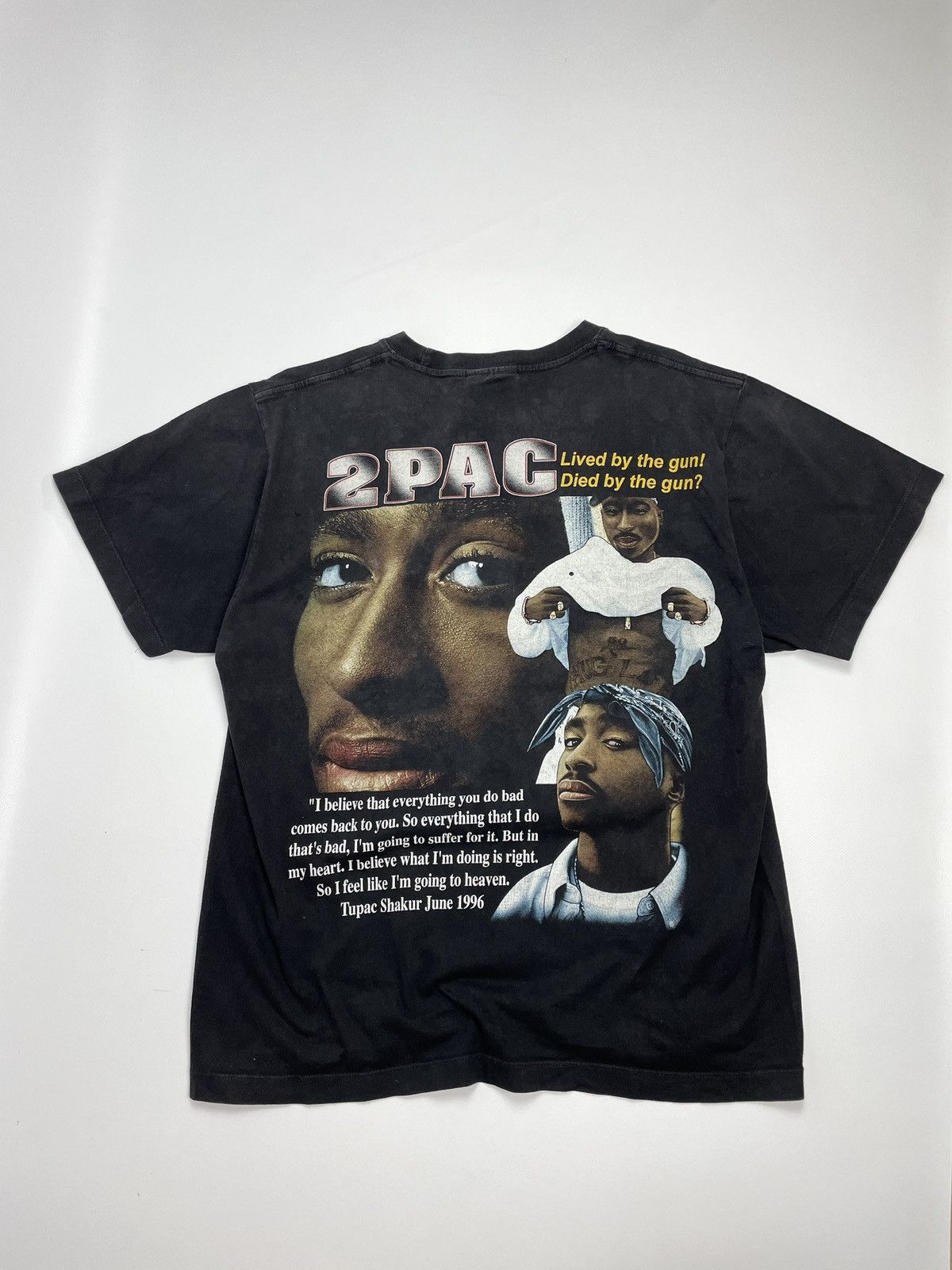 Band Tees × Rap Tees × Vintage Vintage Y2K 2pac Tupac Shakur Memorial T-shirt Size US L / EU 52-54 / 3 - 2 Thumbnail