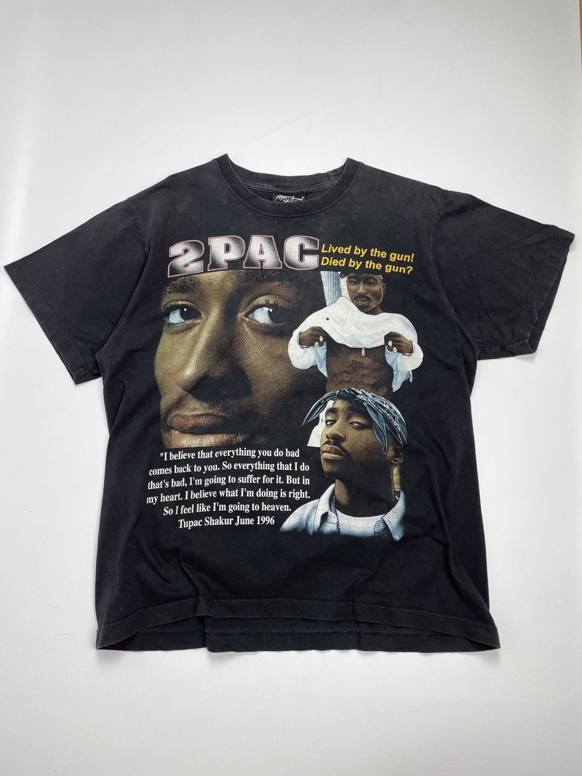 Band Tees × Rap Tees × Vintage Vintage Y2K 2pac Tupac Shakur Memorial T-shirt Size US L / EU 52-54 / 3 - 1 Thumbnail