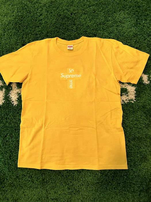 Supreme Supreme Cross Box Logo Yellow | Grailed