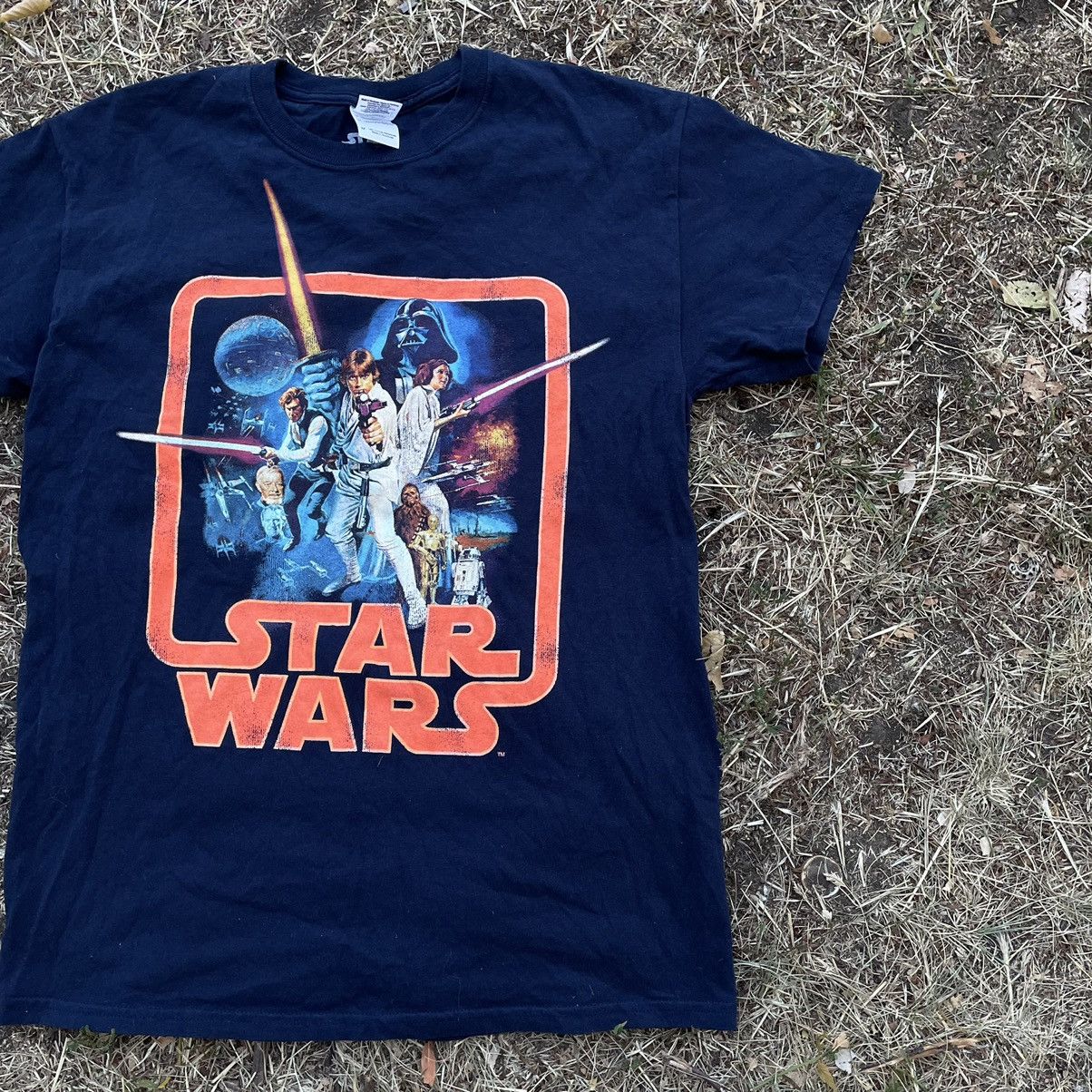 Vintage Vintage Y2K Star Wars Graphic Tee Navy Streetwear Baggy M Size US M / EU 48-50 / 2 - 2 Thumbnail