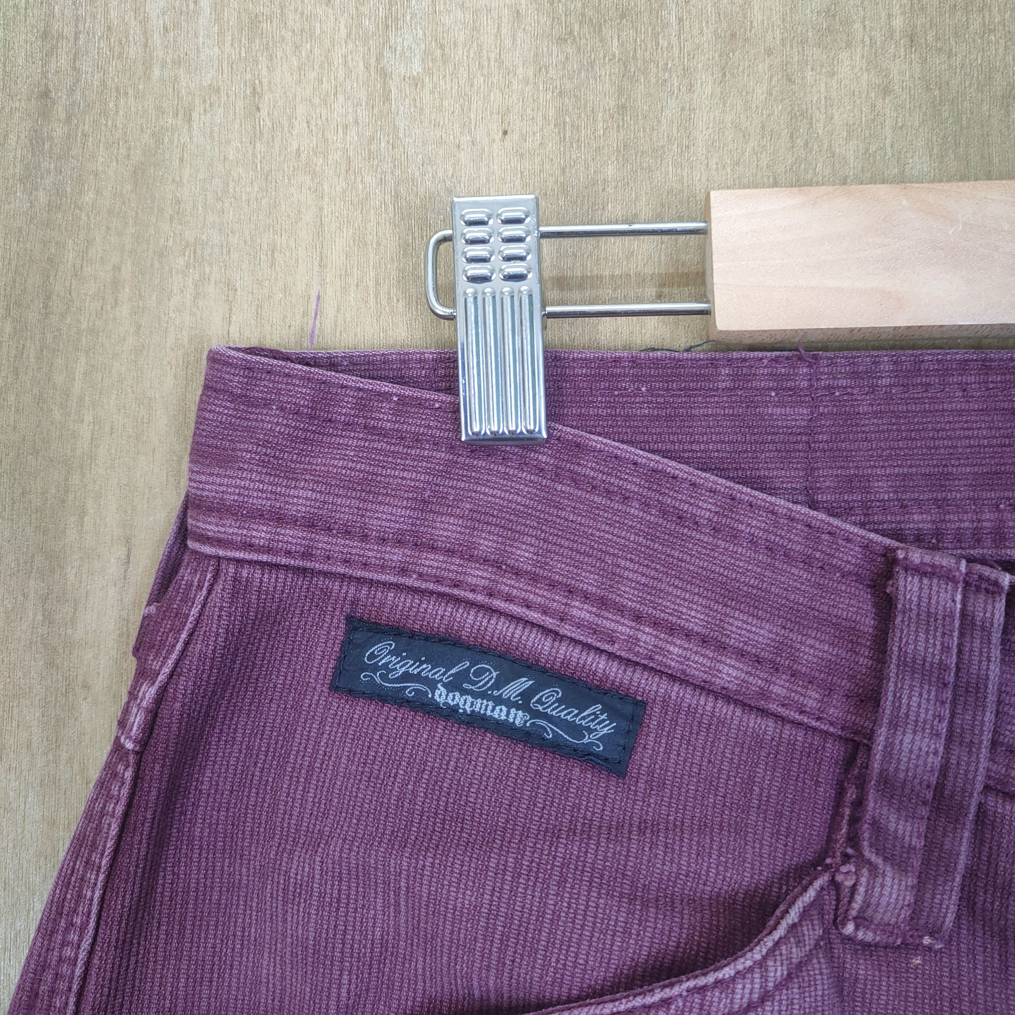 Japanese Brand VINTAGE DOGMAN FADED MAROON BAGGY CARGO PANTS Size US 34 / EU 50 - 6 Thumbnail
