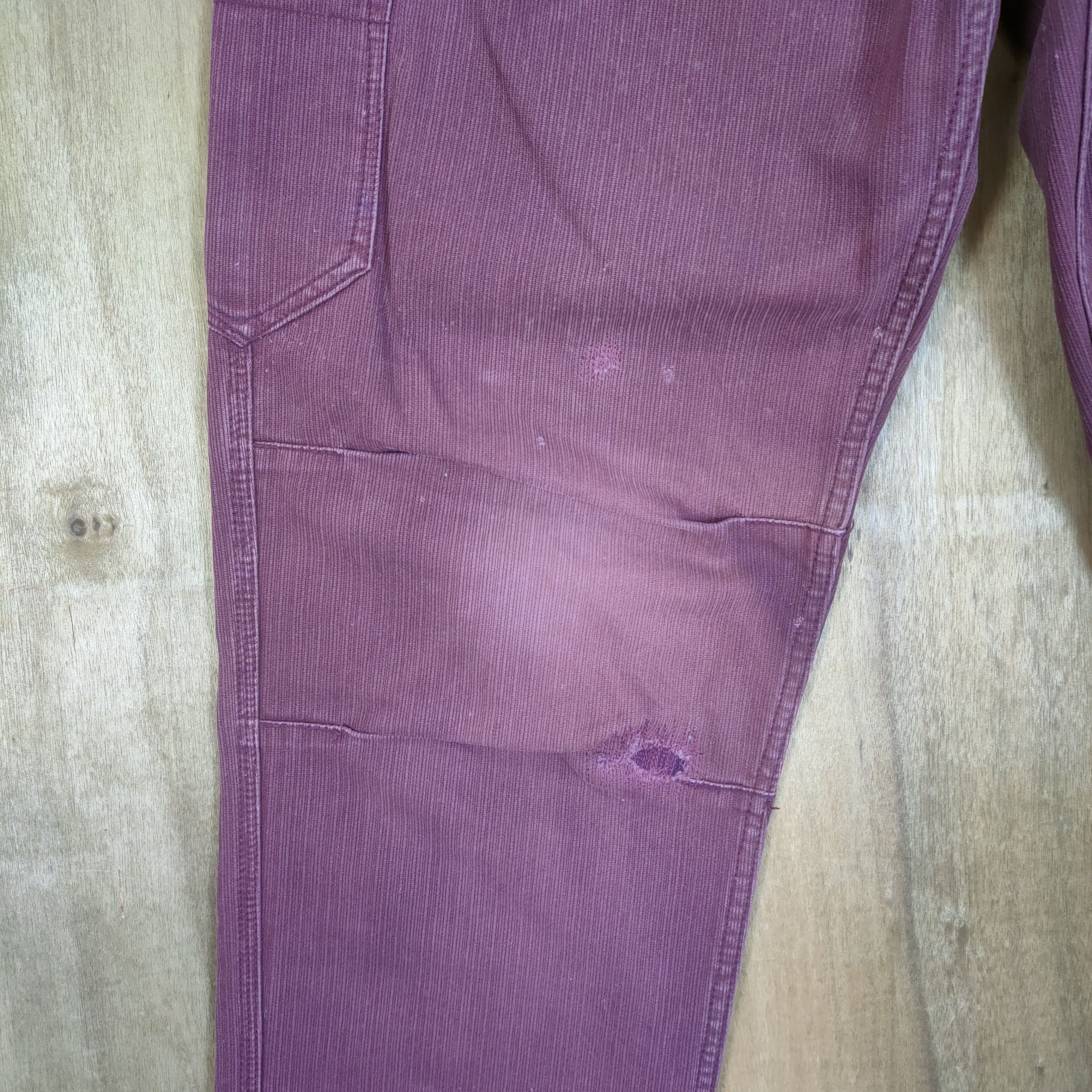 Japanese Brand VINTAGE DOGMAN FADED MAROON BAGGY CARGO PANTS Size US 34 / EU 50 - 7 Thumbnail