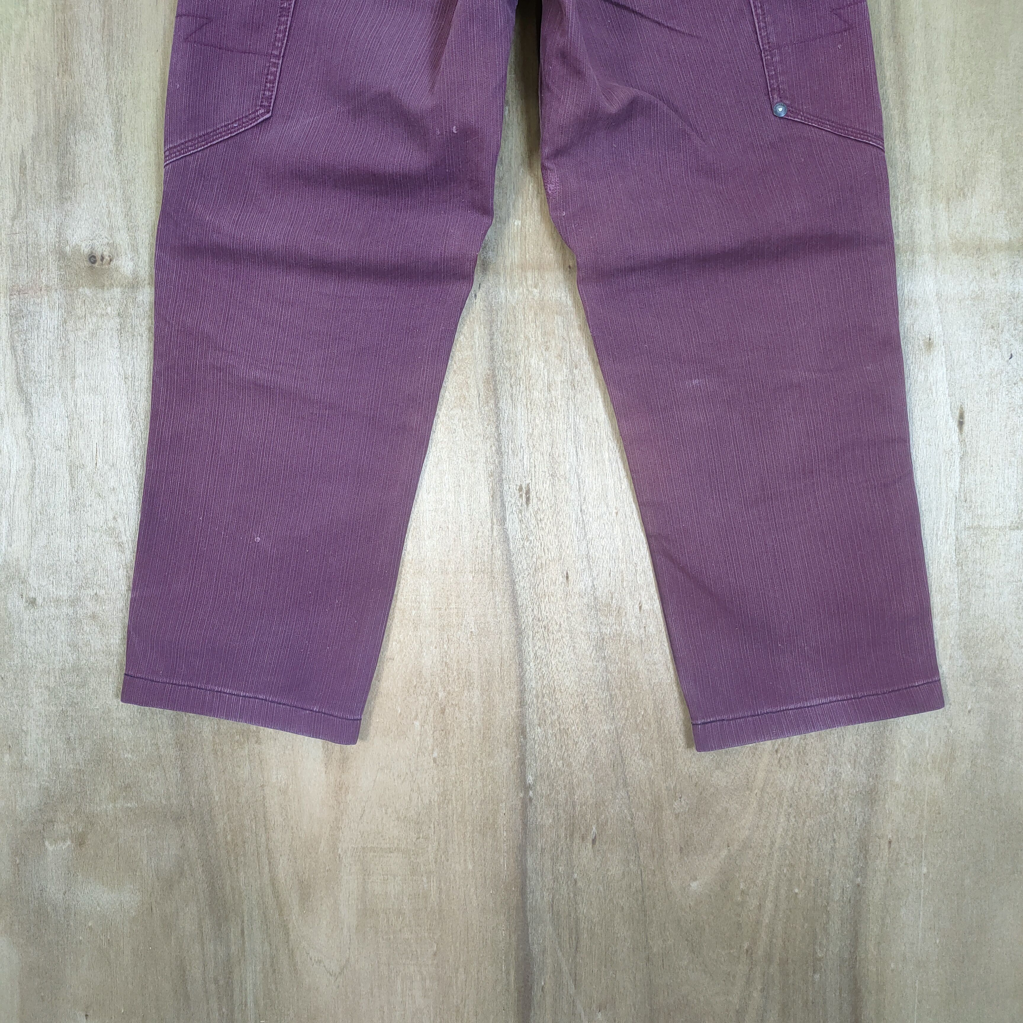 Japanese Brand VINTAGE DOGMAN FADED MAROON BAGGY CARGO PANTS Size US 34 / EU 50 - 10 Thumbnail