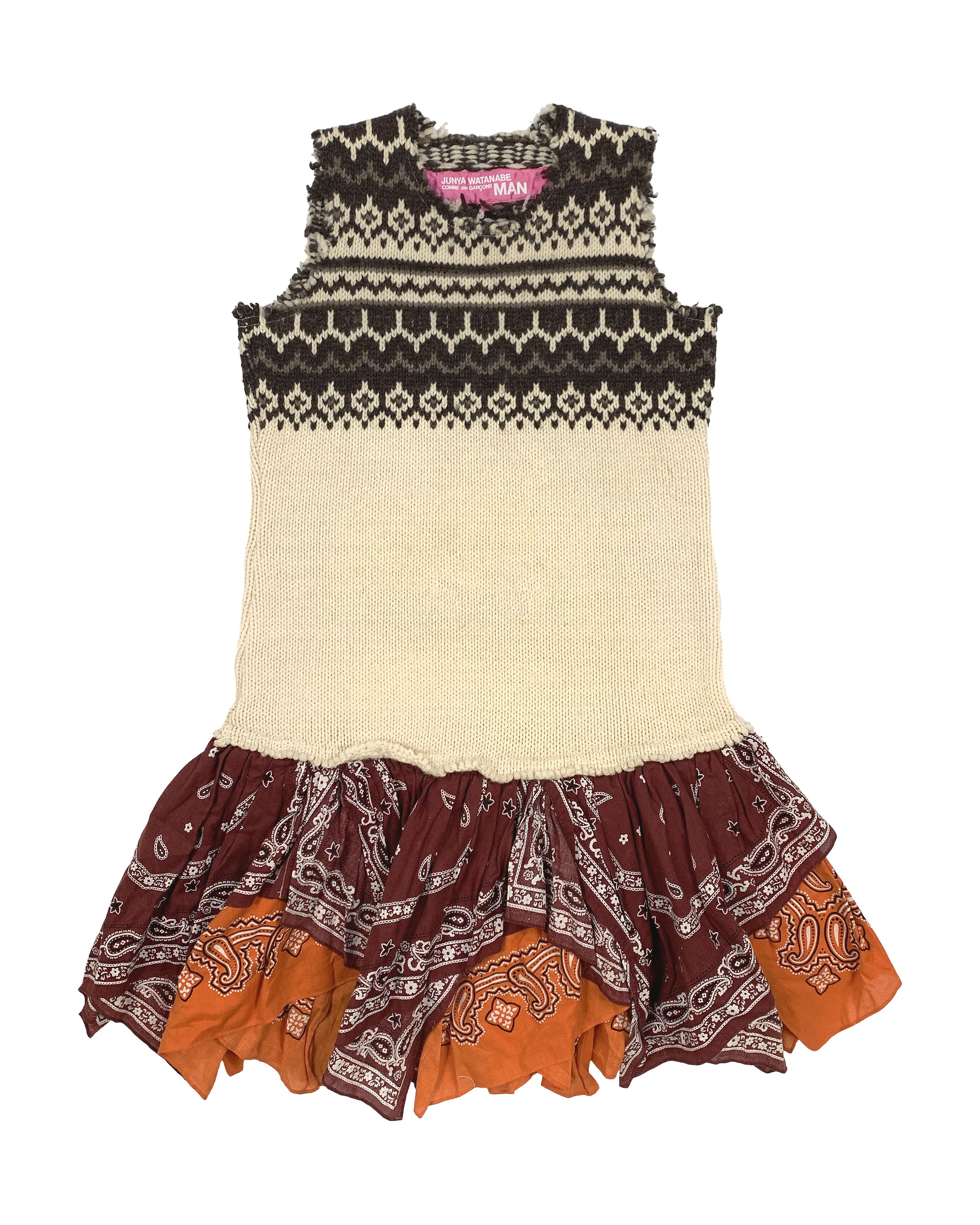 Comme des Garcons 2004 Knit Bandana Reconstructed Dress Size M / US 6-8 / IT 42-44 - 1 Thumbnail