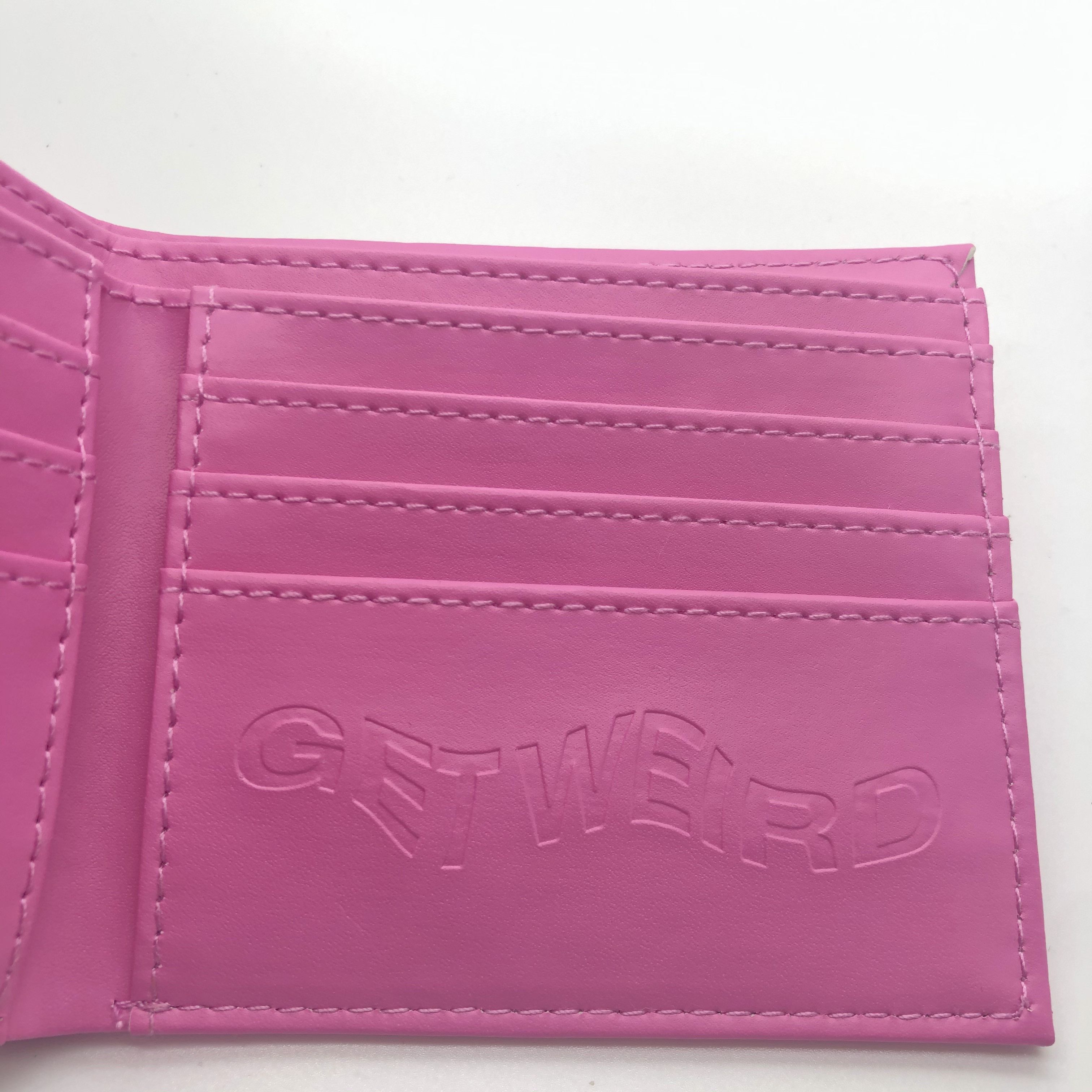 Anti Social Social Club DS ASSC Pink Ziplock Fold Cardholder Wallet in hand Supreme Size ONE SIZE - 4 Thumbnail