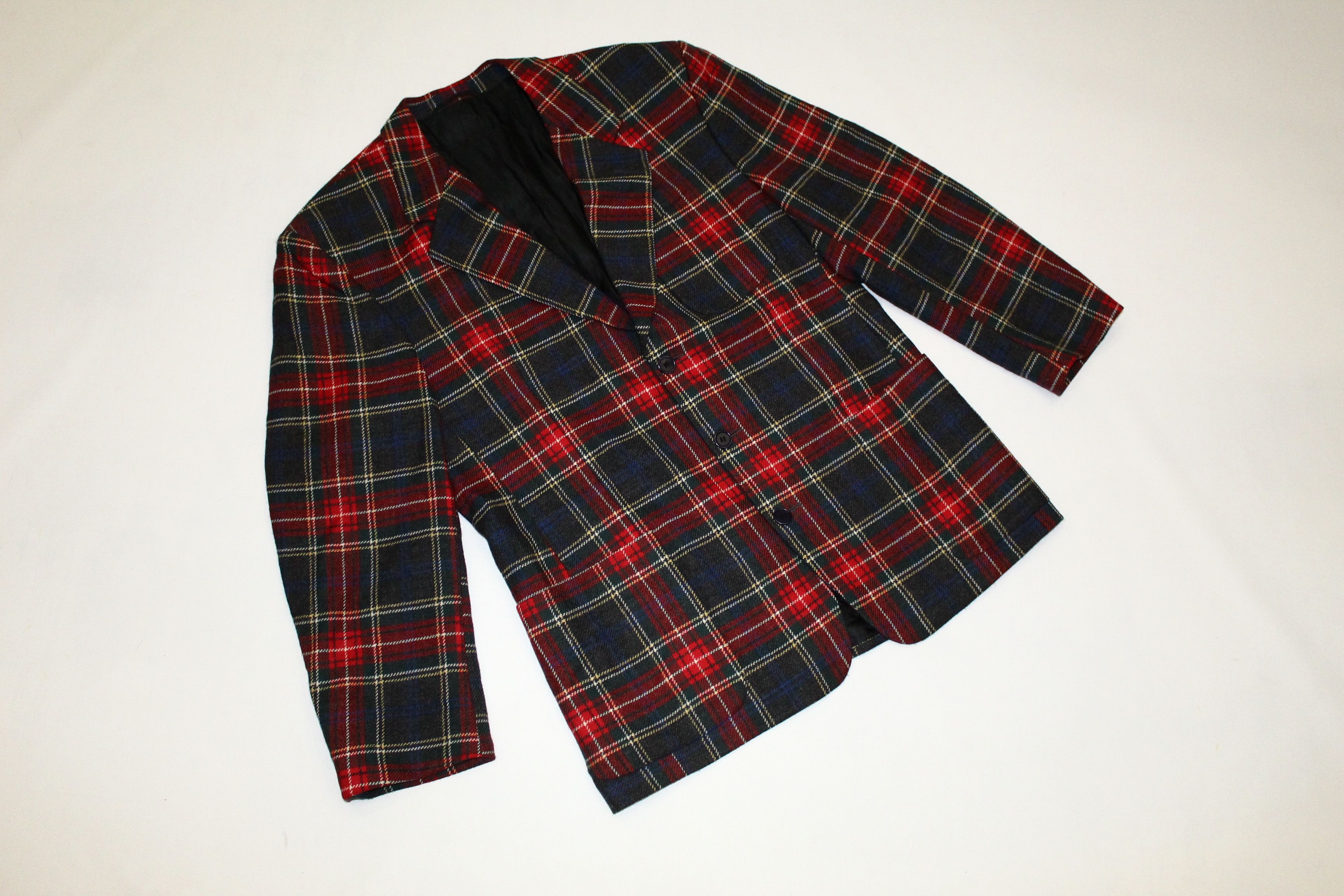 Other UK 80s Rare Frank Radloff Blazer Jacket Punk Tartan Classics Size US L / EU 52-54 / 3 - 2 Thumbnail