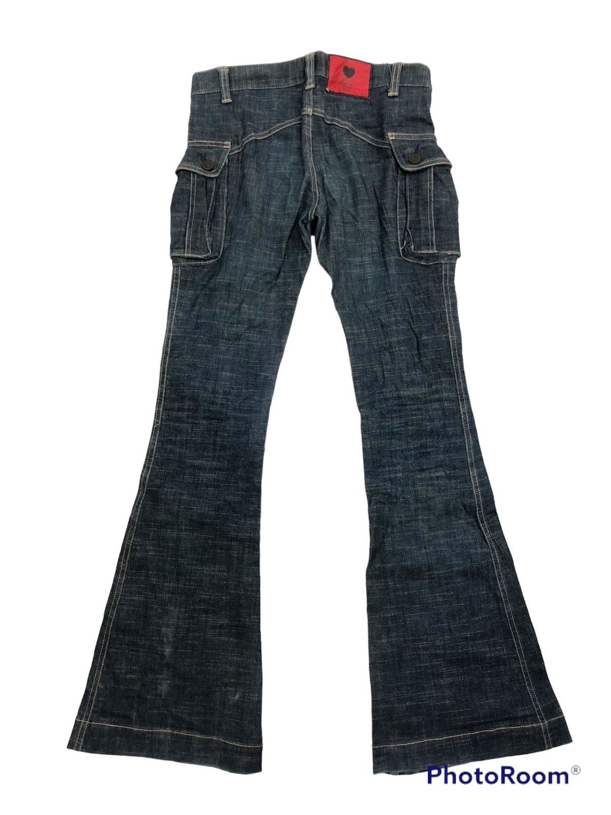 Hysteric Glamour × Japanese Brand D.I.A Jeans flare cut for ladies with Great material design Size 31" - 2 Thumbnail