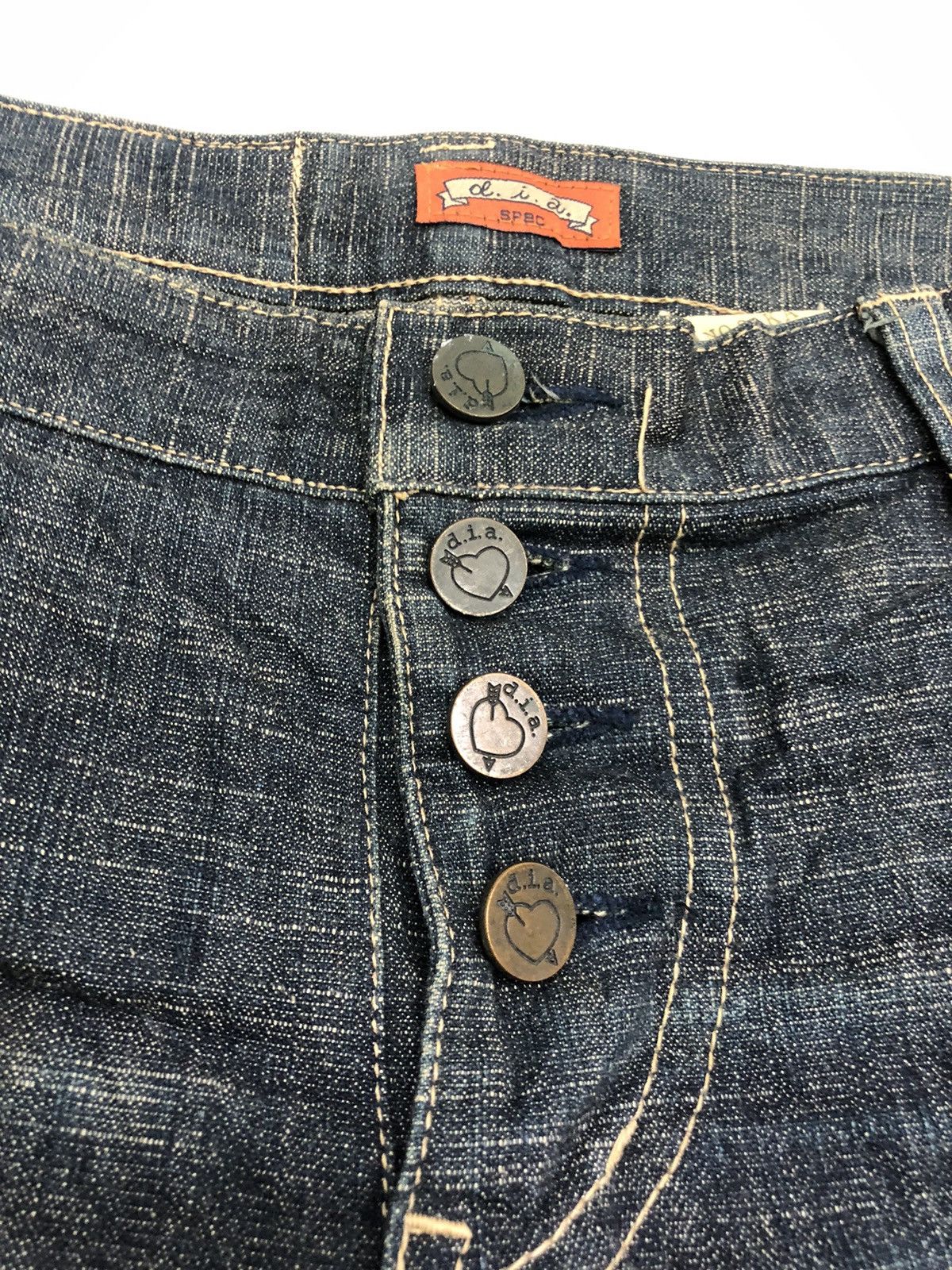 Hysteric Glamour × Japanese Brand D.I.A Jeans flare cut for ladies with Great material design Size 31" - 10 Thumbnail