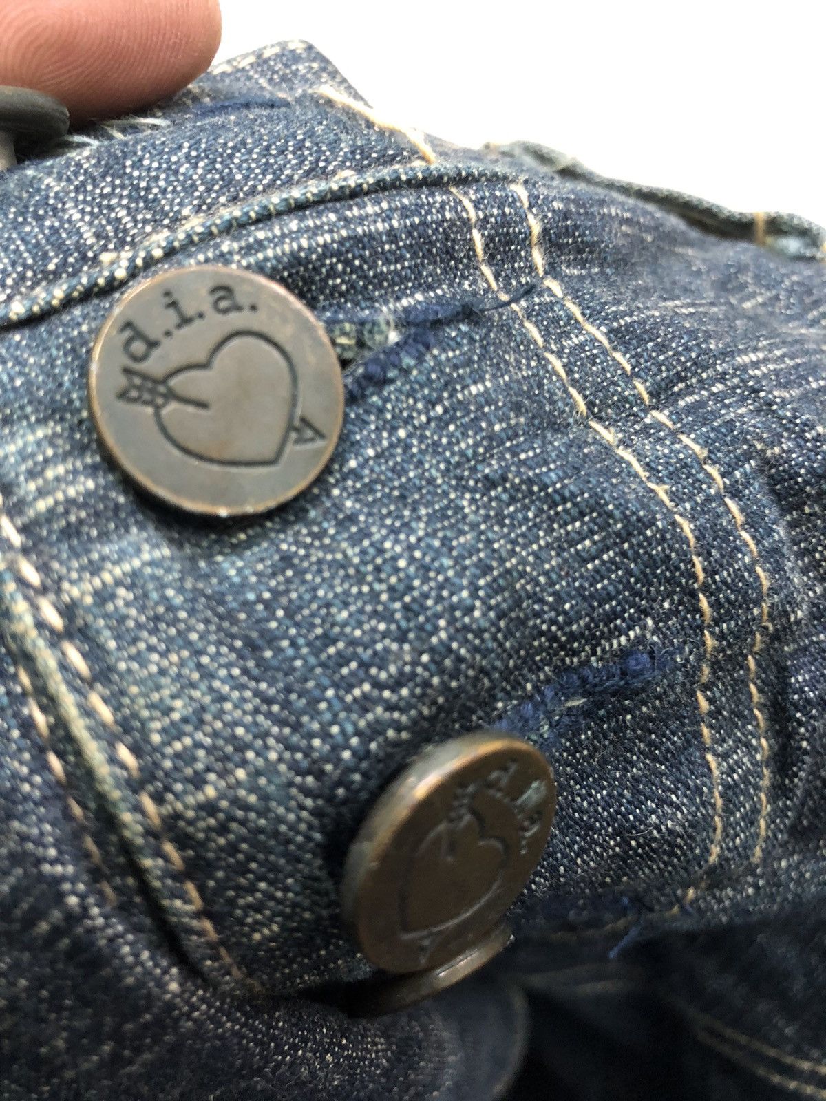 Hysteric Glamour × Japanese Brand D.I.A Jeans flare cut for ladies with Great material design Size 31" - 7 Thumbnail