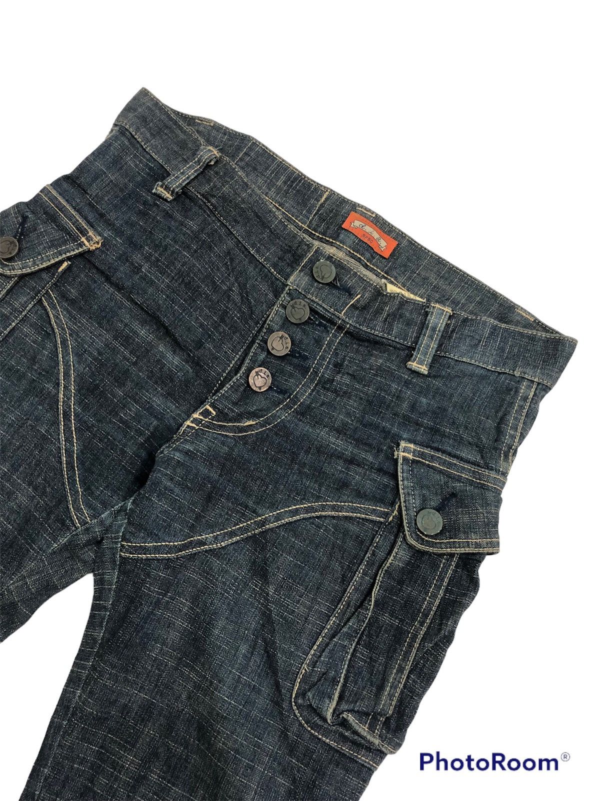 Hysteric Glamour × Japanese Brand D.I.A Jeans flare cut for ladies with Great material design Size 31" - 3 Thumbnail