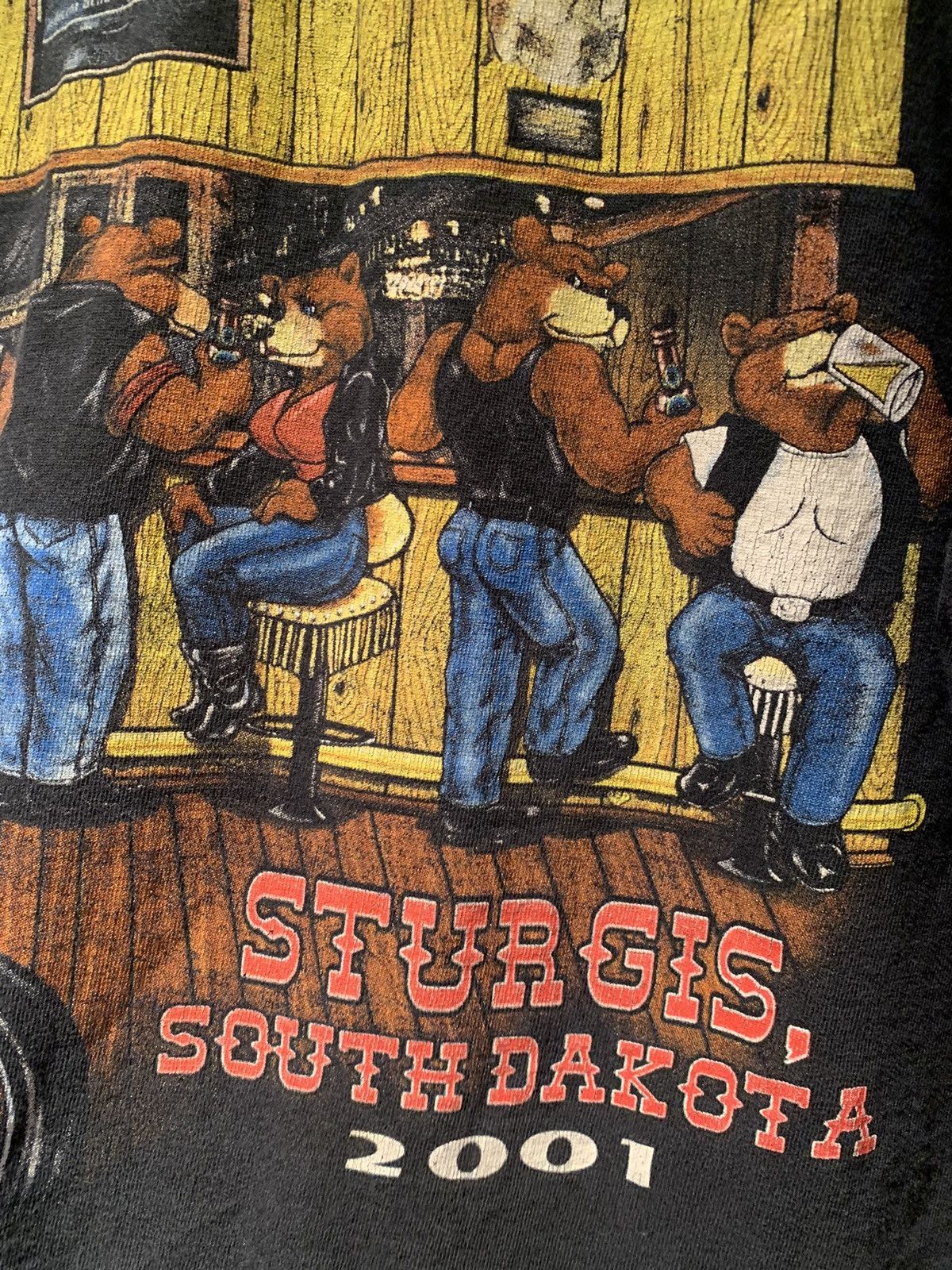 Vintage *RARE* Vintage 2001 Sturgis One-Eyed Jacks Saloon T-Shirt XL Size US XL / EU 56 / 4 - 5 Thumbnail