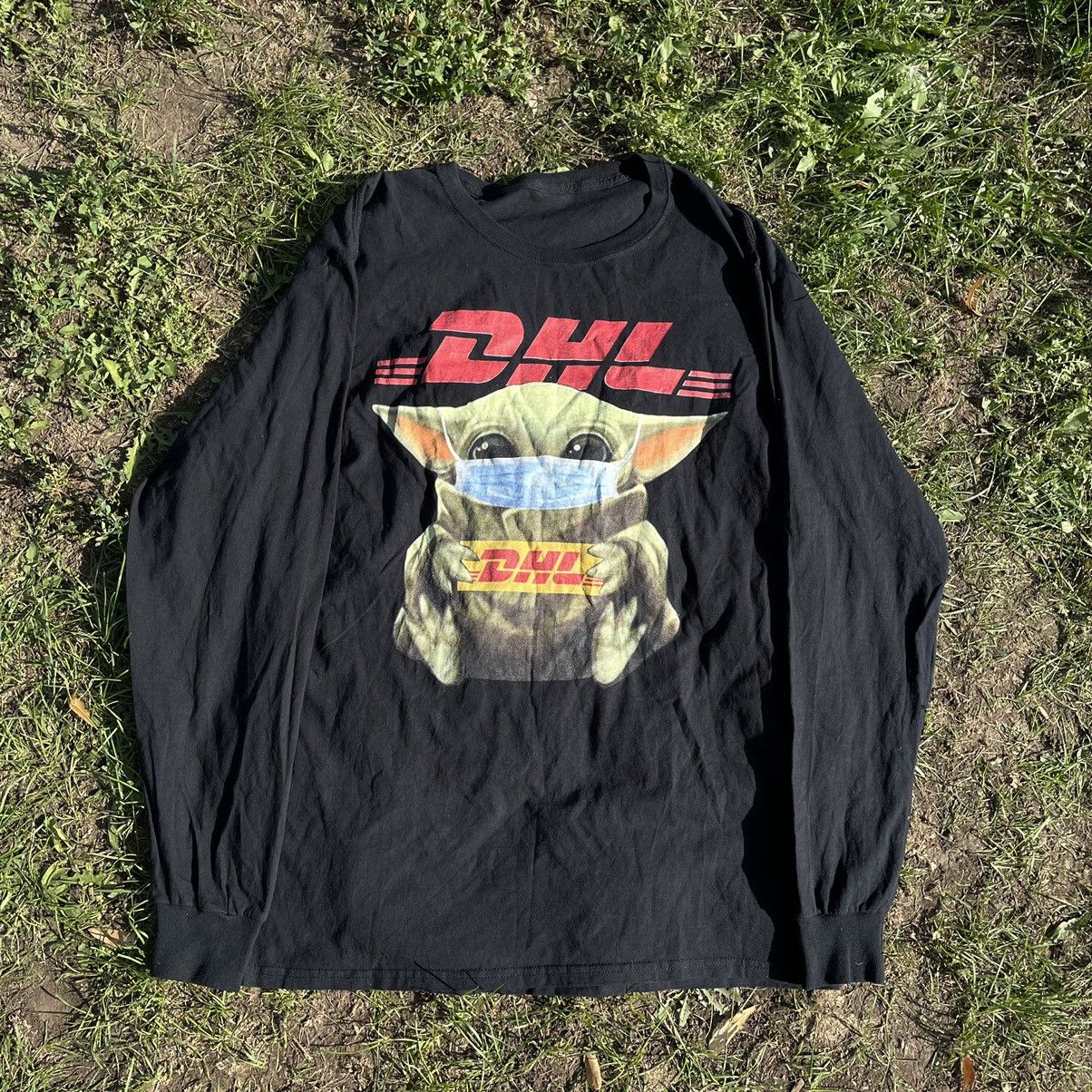 Vintage Vintage 90s Sun Faded Graphic Tee DHL Yoda Streetwear Slim L Size US L / EU 52-54 / 3 - 1 Thumbnail