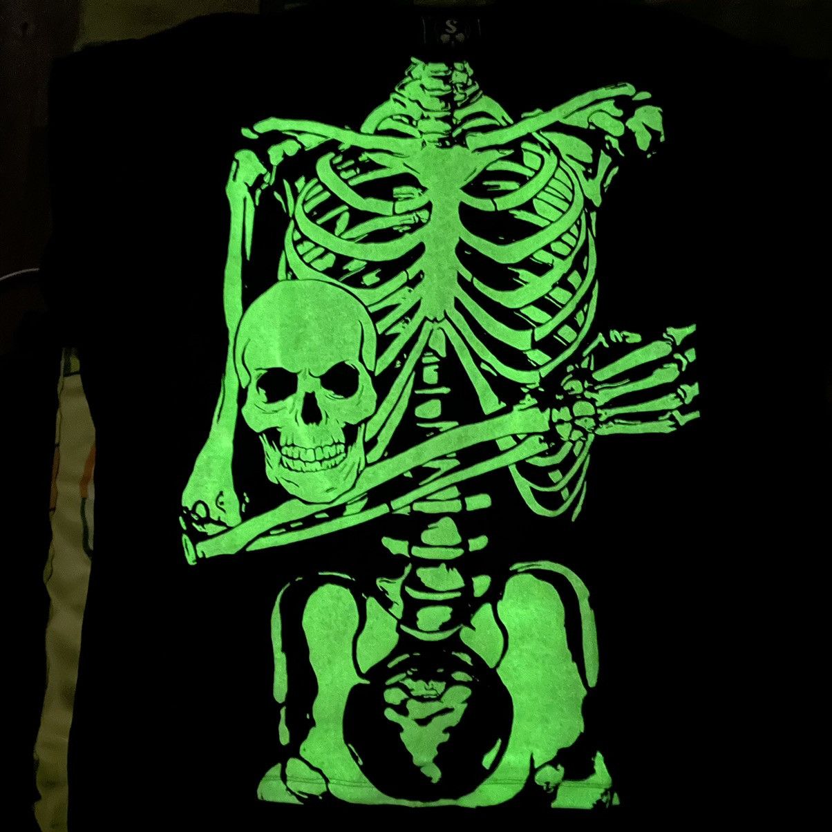 Vintage Vintage Y2K Skeleton Graphic Tee Punk Grunge Black Faded S Size US S / EU 44-46 / 1 - 2 Thumbnail