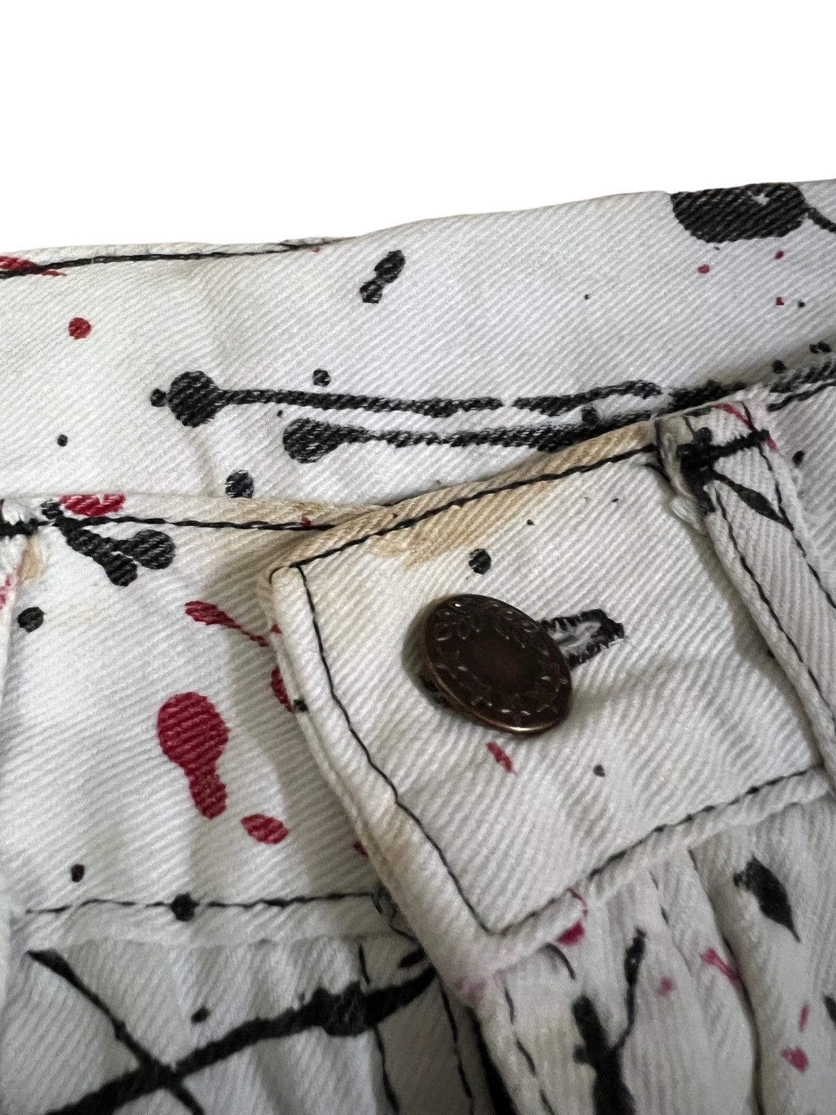 Other Vintage Made In England Modzart Splashed Paint Destroy Pants Size US 29 - 14 Thumbnail