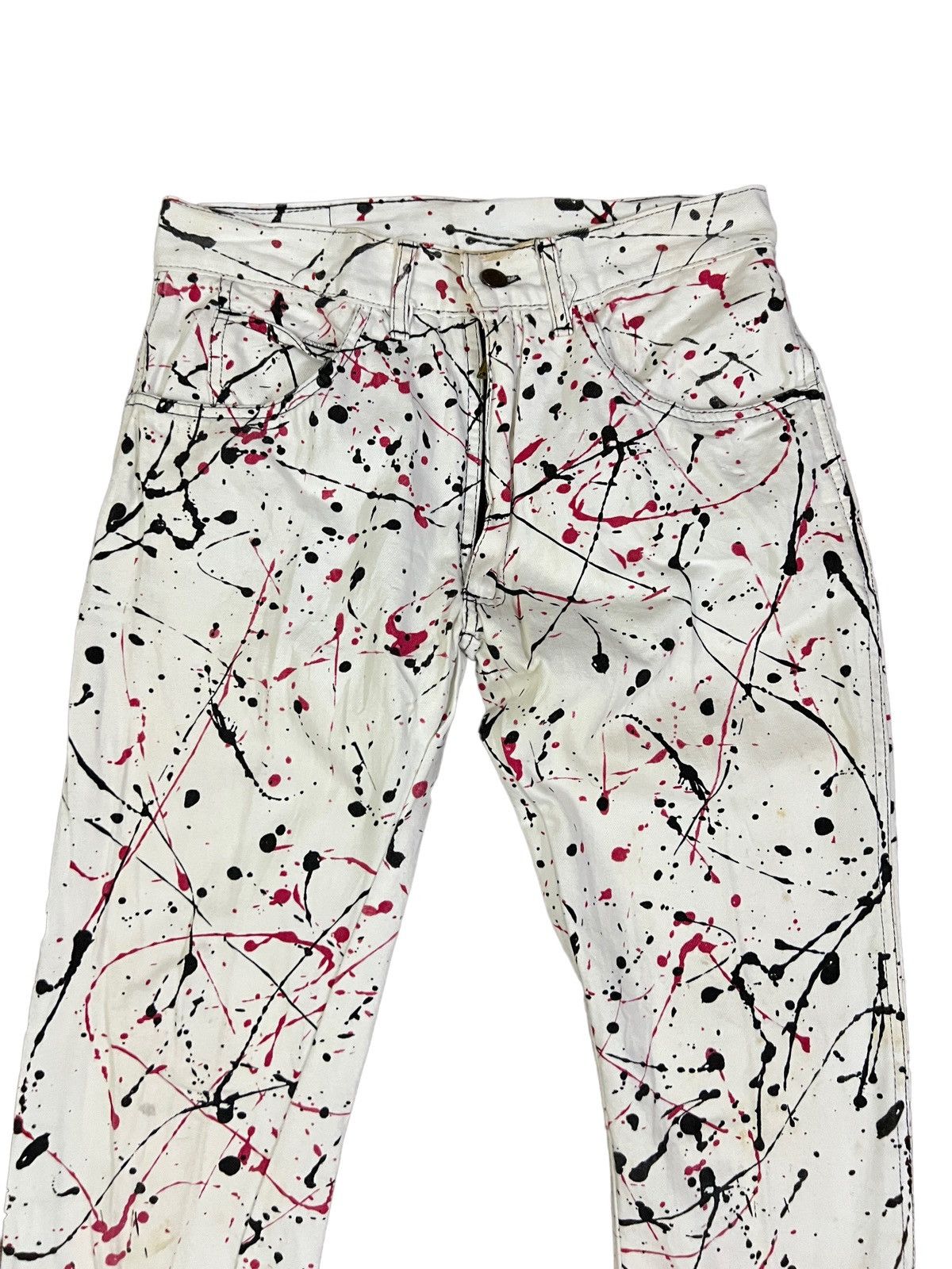 Other Vintage Made In England Modzart Splashed Paint Destroy Pants Size US 29 - 3 Thumbnail