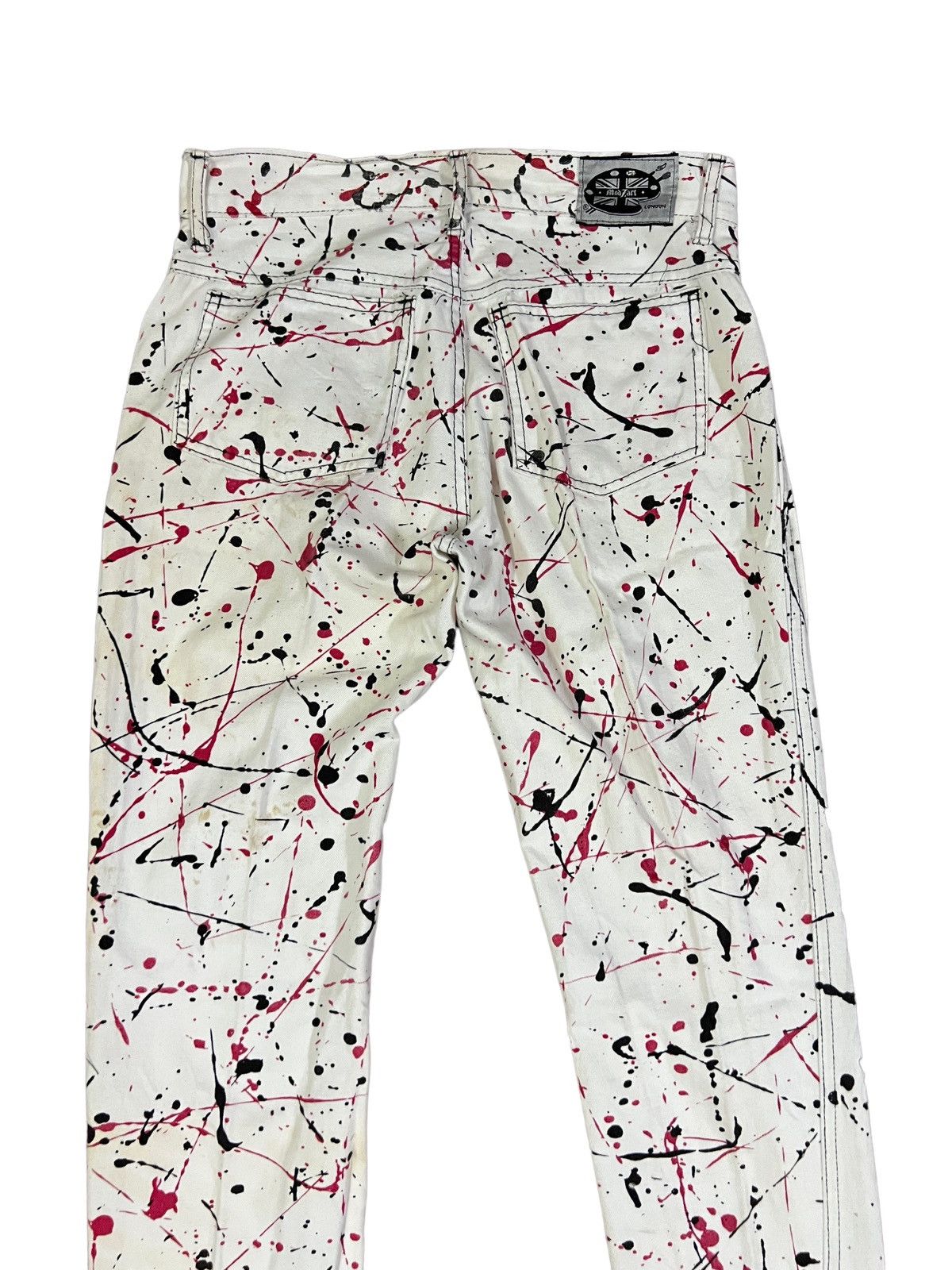 Other Vintage Made In England Modzart Splashed Paint Destroy Pants Size US 29 - 4 Thumbnail