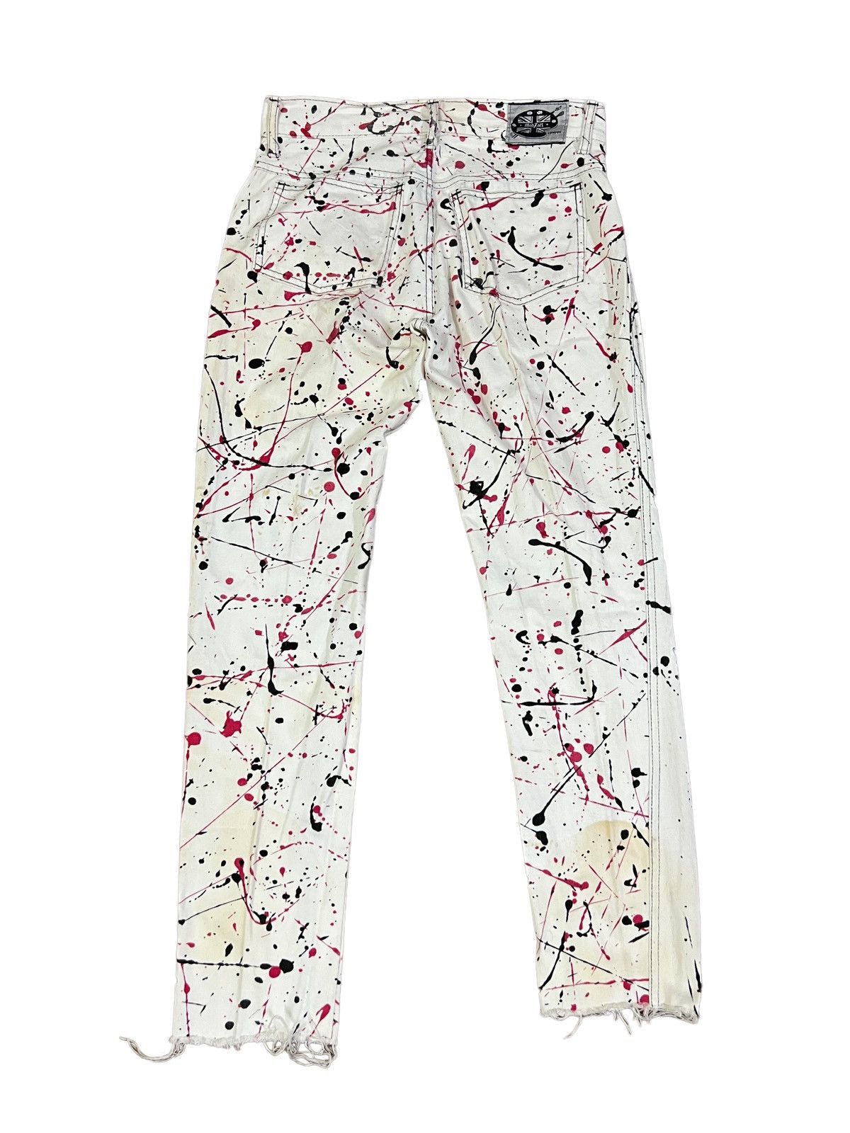 Other Vintage Made In England Modzart Splashed Paint Destroy Pants Size US 29 - 2 Thumbnail