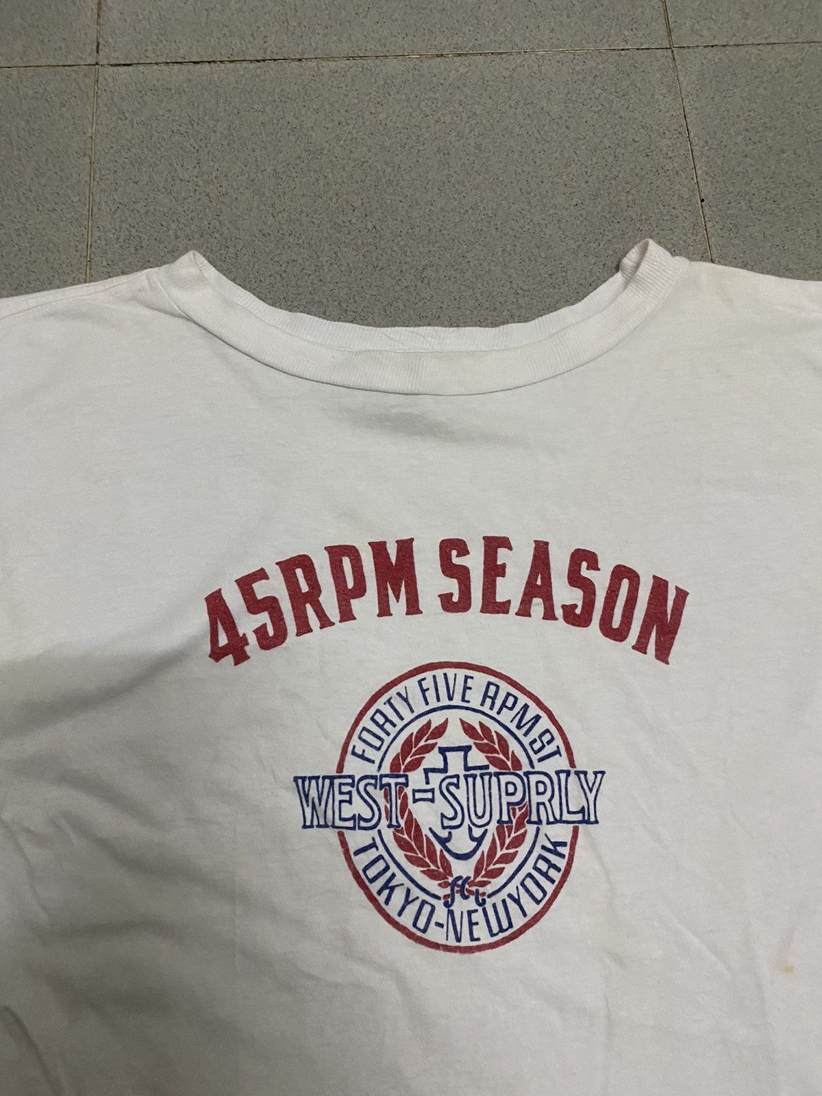 45rpm × Japanese Brand × Vintage Vintage 45rpm Season Japanese White Tee Size S / US 4 / IT 40 - 2 Thumbnail