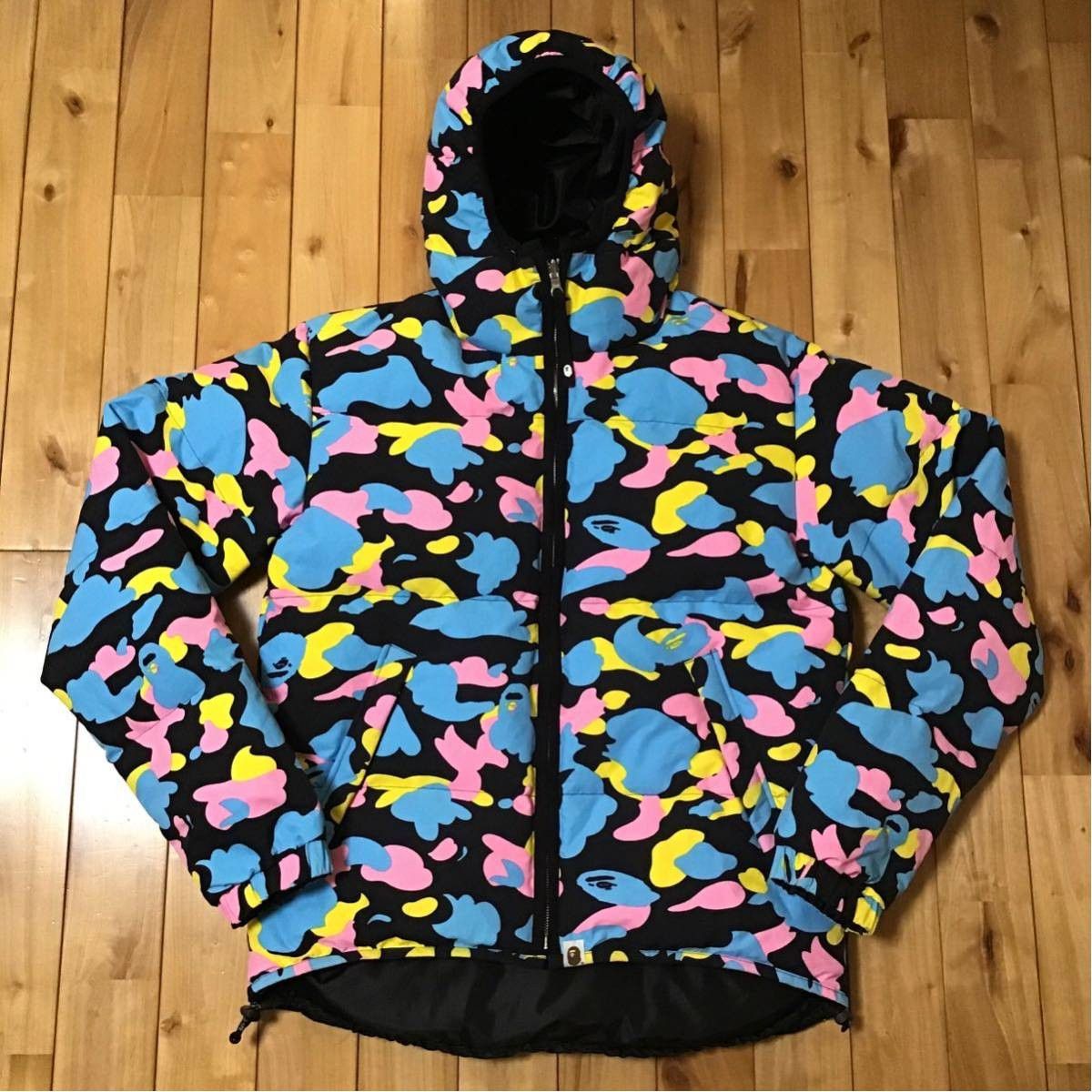 cotton candy camo down jacket BAPE new multi camo