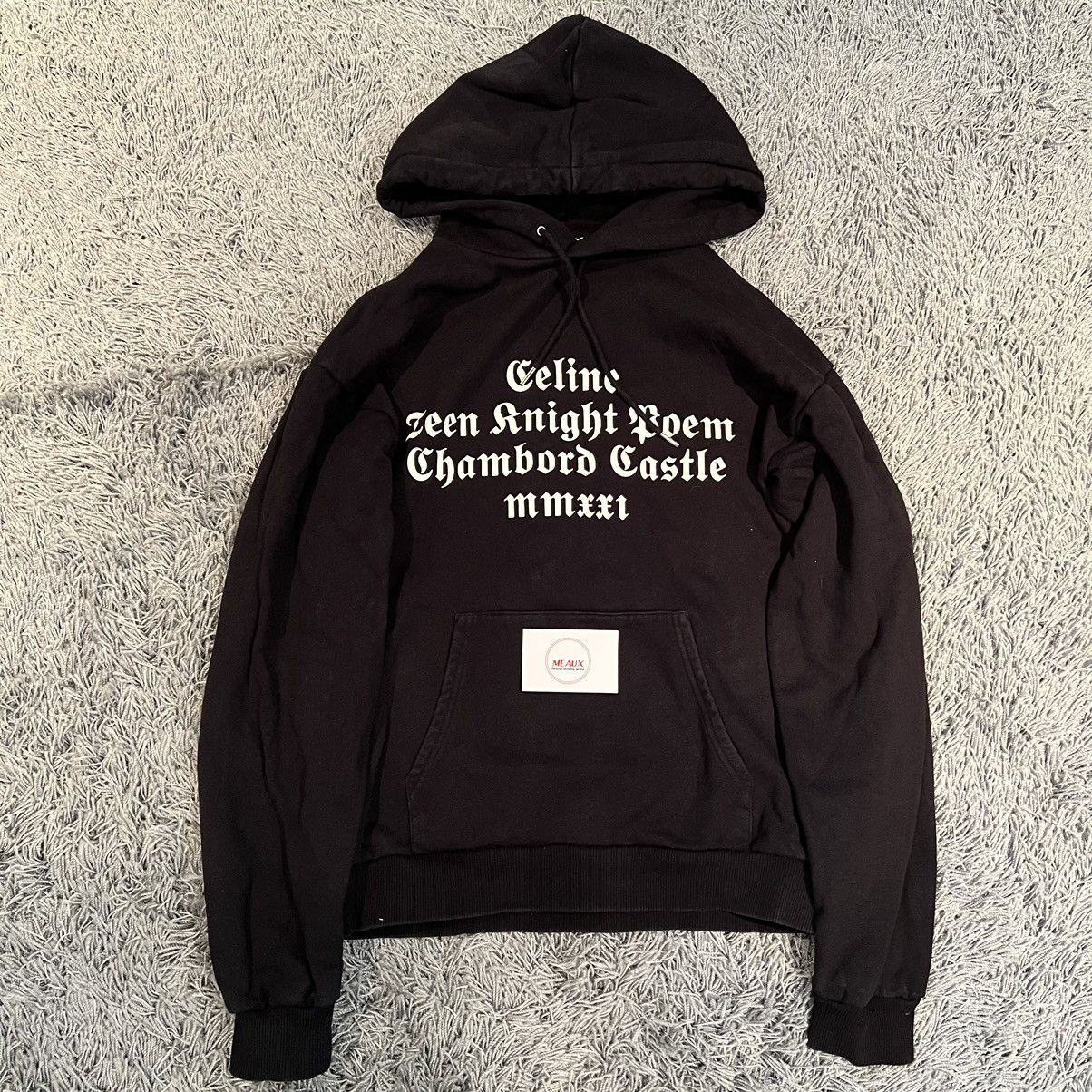 Celine Celine knight poem hoodie hooded sweatshirt black M logo