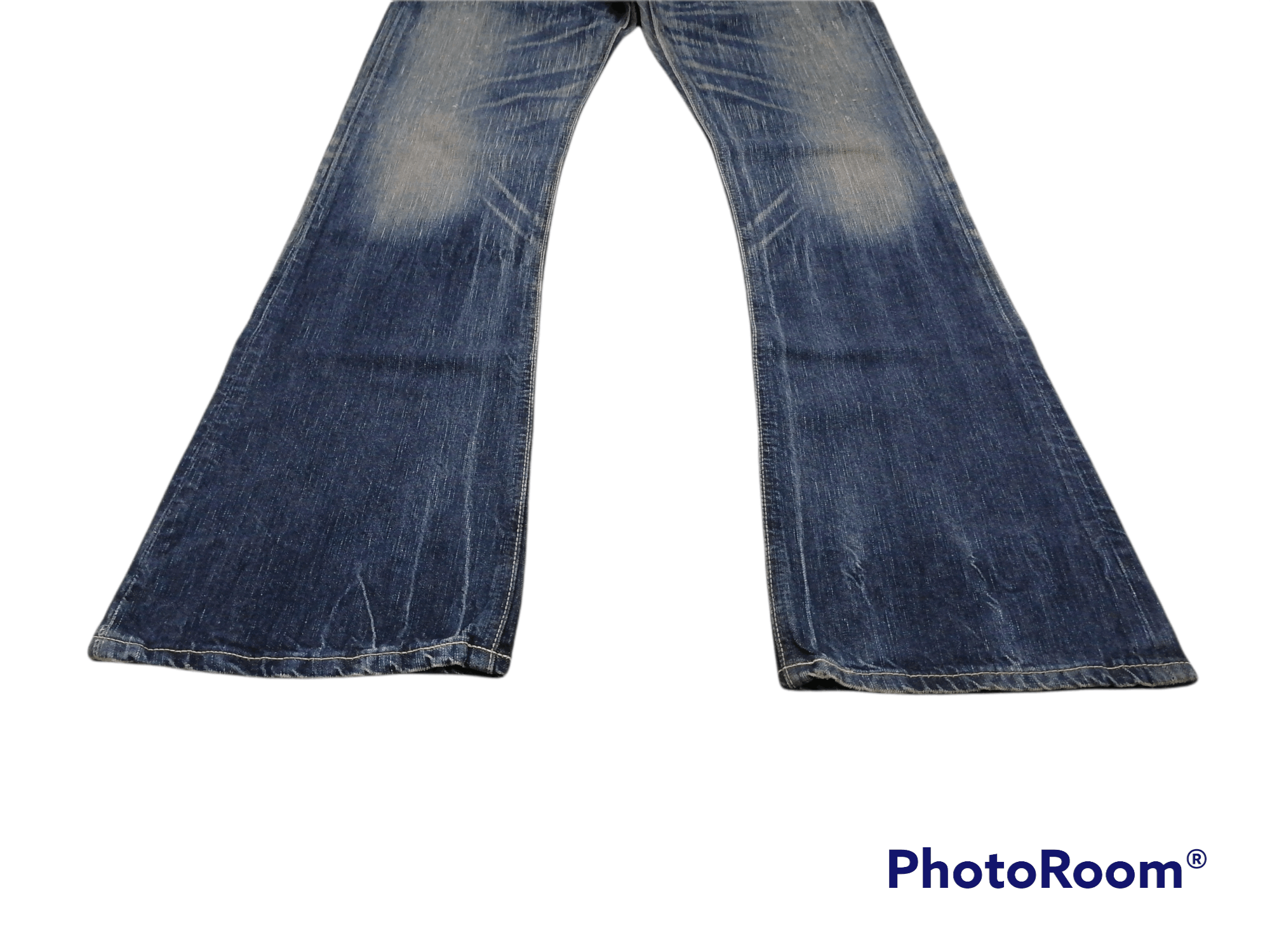 Hysteric Glamour Hot Item🔥Edwin Flare 503 Blue Trip Distressed Denim Pants⚡ Size US 32 / EU 48 - 2 Thumbnail