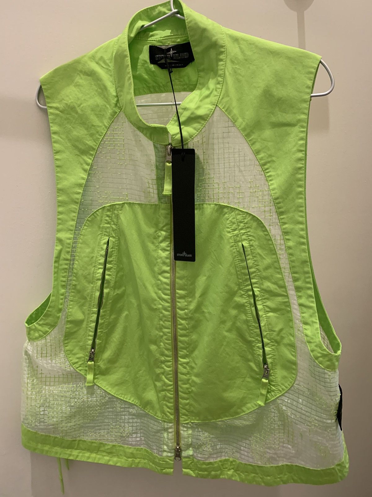 Stone Island Shadow Project Lime Green Vest