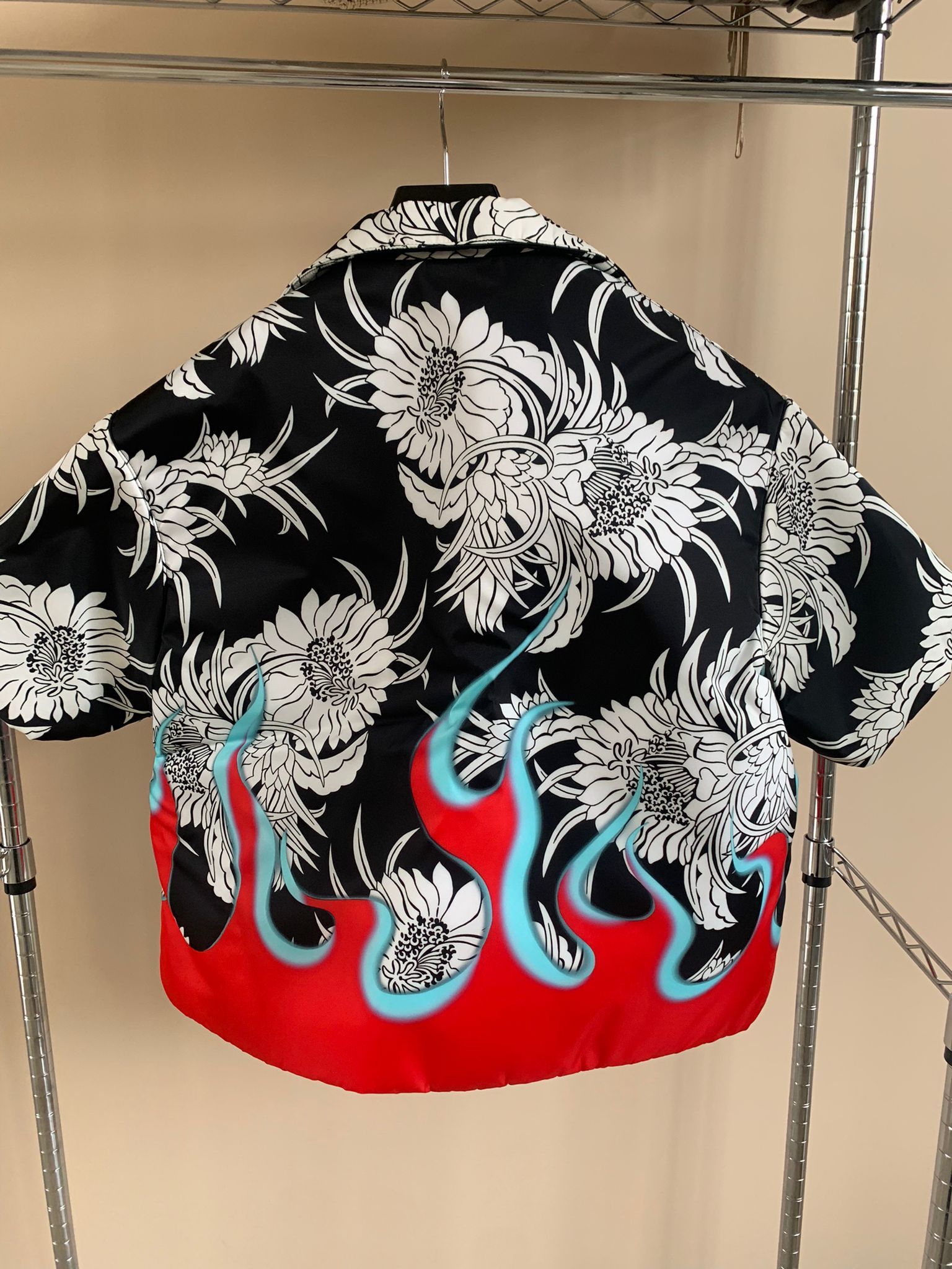 Prada Floral Flame Padded Jacket in Multicolor Size US M / EU 48-50 / 2 - 14 Thumbnail