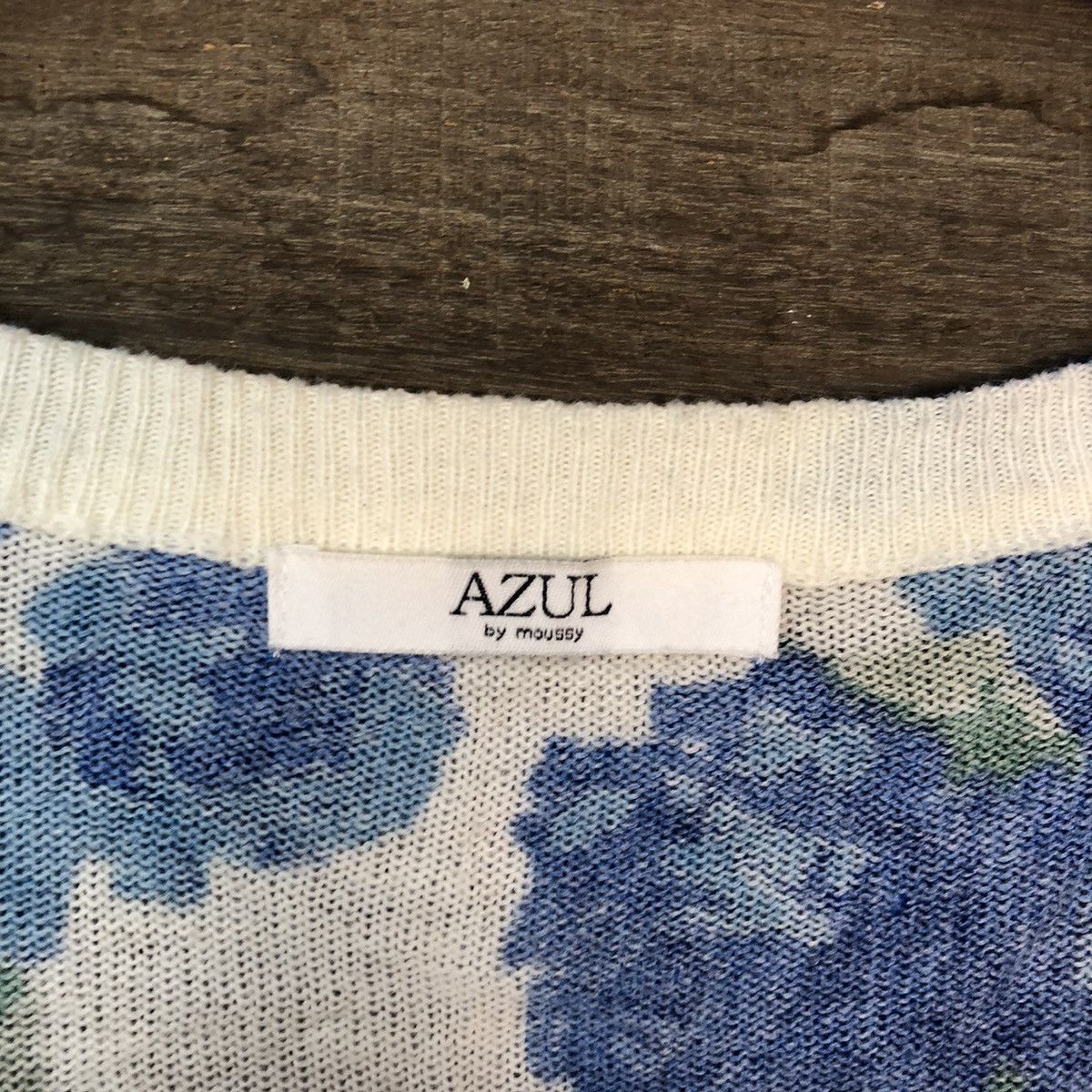 Japanese Brand Azul Flowers Blue art japan Cardigan #6922 Size S / US 4 / IT 40 - 6 Thumbnail