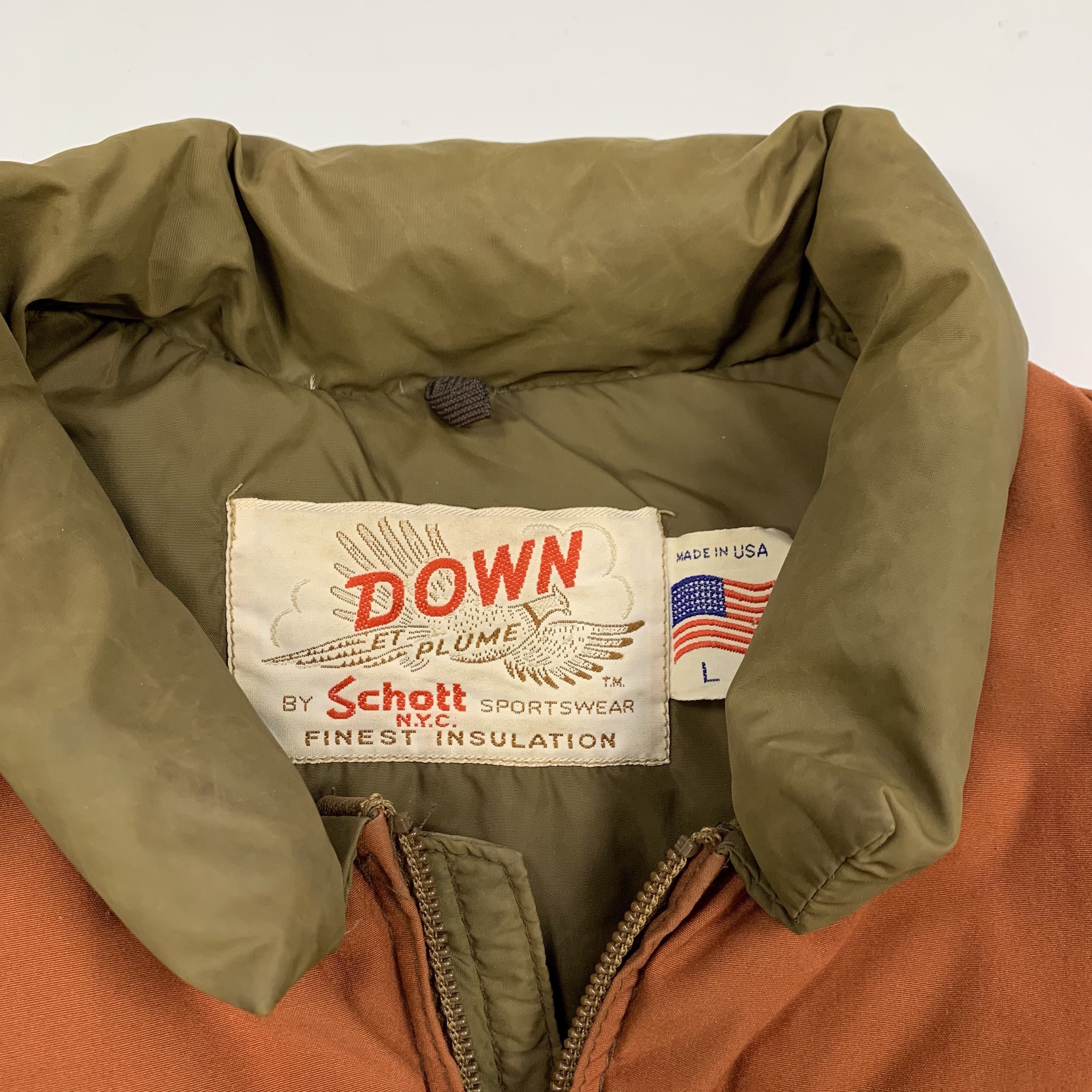 Schott × Vintage 70s Western Down Jacket Size US L / EU 52-54 / 3 - 3 Thumbnail