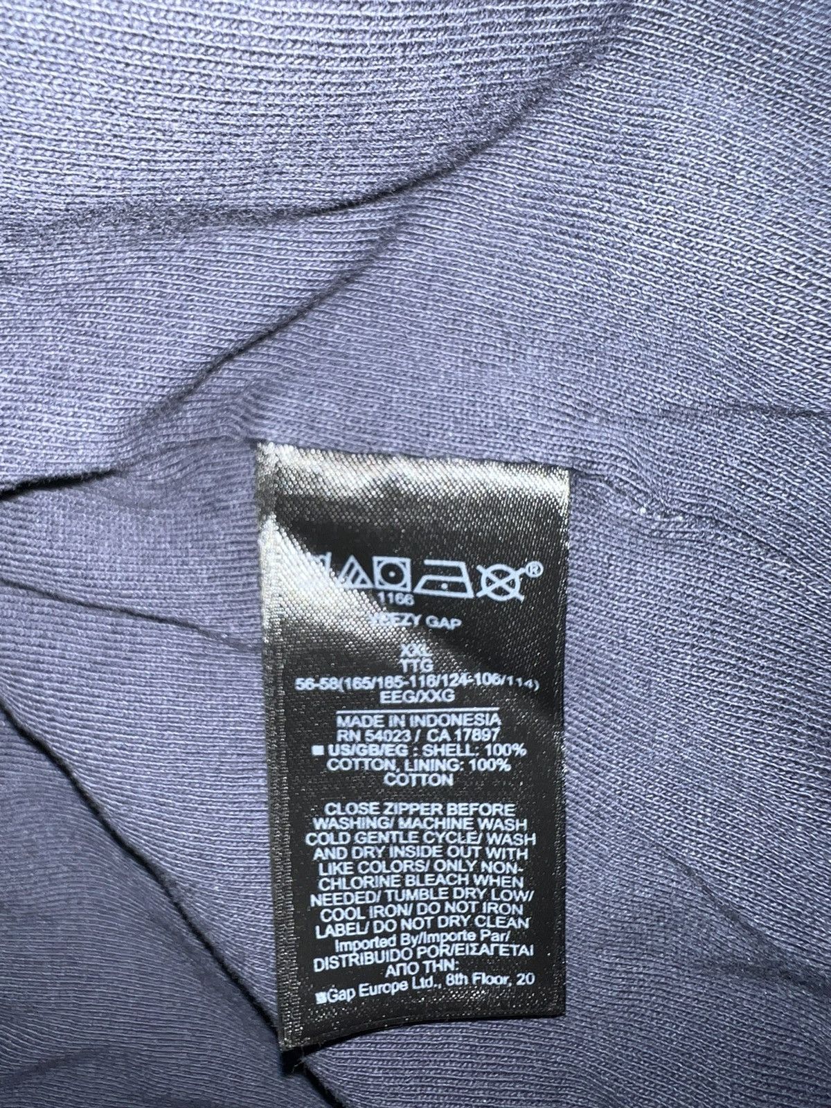 Gap × Kanye West Unreleased Yeezy x Gap Navy Zip Up Hoodie Size US XXL / EU 58 / 5 - 6 Thumbnail