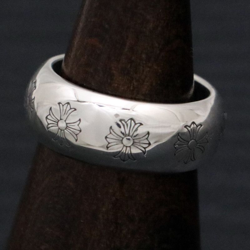 image of Chrome Hearts Plus Ring in Silver, Men's