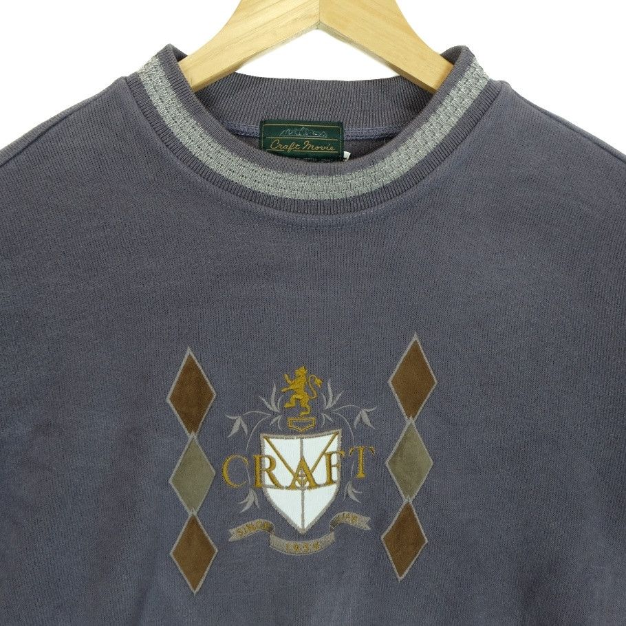 Japanese Brand × Vintage Vintage 80's CRAFT MOVIE Embroidered Big Image Sweatshirts Size US M / EU 48-50 / 2 - 3 Thumbnail