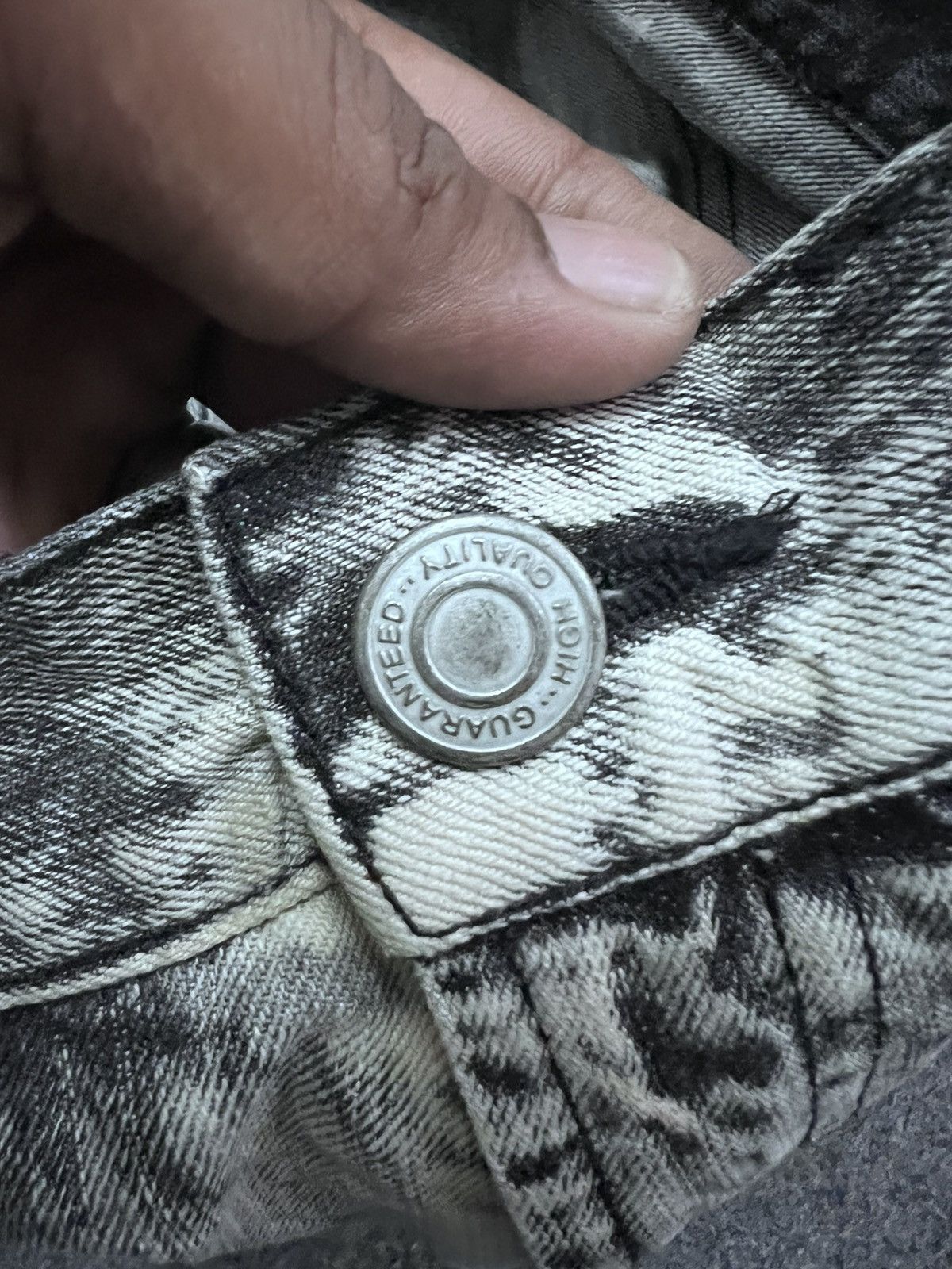 Other FLARED💥SICK🔥 Y2K ACID WASH CRAZY DESIGN PUNK STYLE Size US 35 - 10 Thumbnail