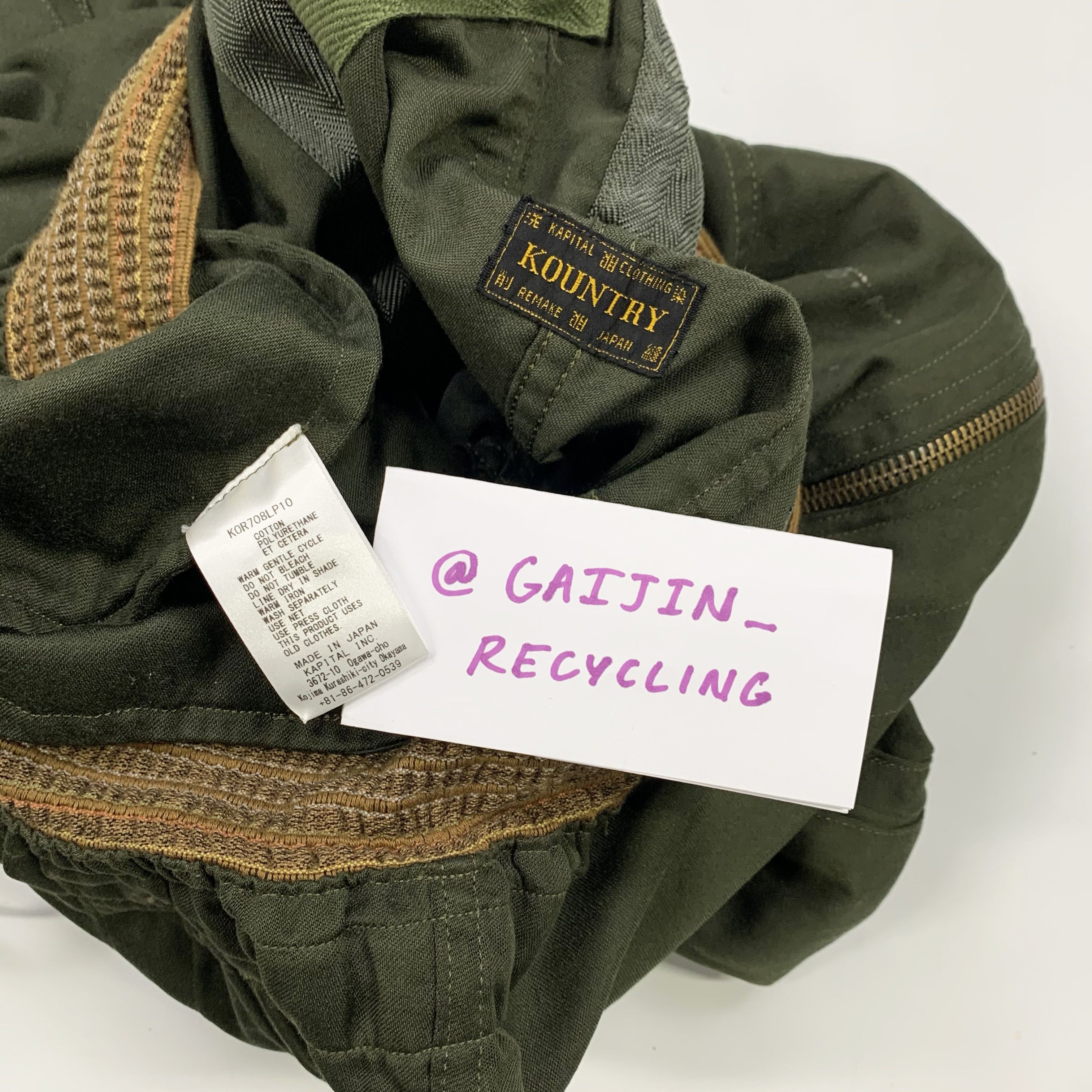 Kapital × Kapital Kountry Reconstructed Military Bum Zip Cargo Pants (Fits Most) Size US 32 / EU 48 - 7 Thumbnail