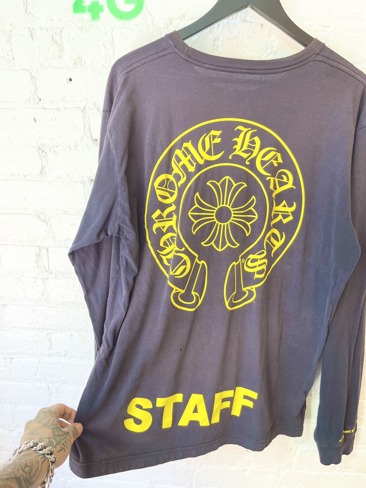 Chrome Hearts Chrome Hearts SUN THRASHED FADED STAFF SHIRT XL Size US XL / EU 56 / 4 - 7 Thumbnail