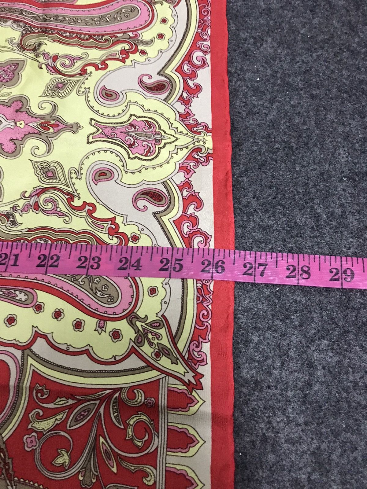 Other Vintage Silk Scarf Abstract Printed Motif Paisley Size ONE SIZE - 5 Thumbnail