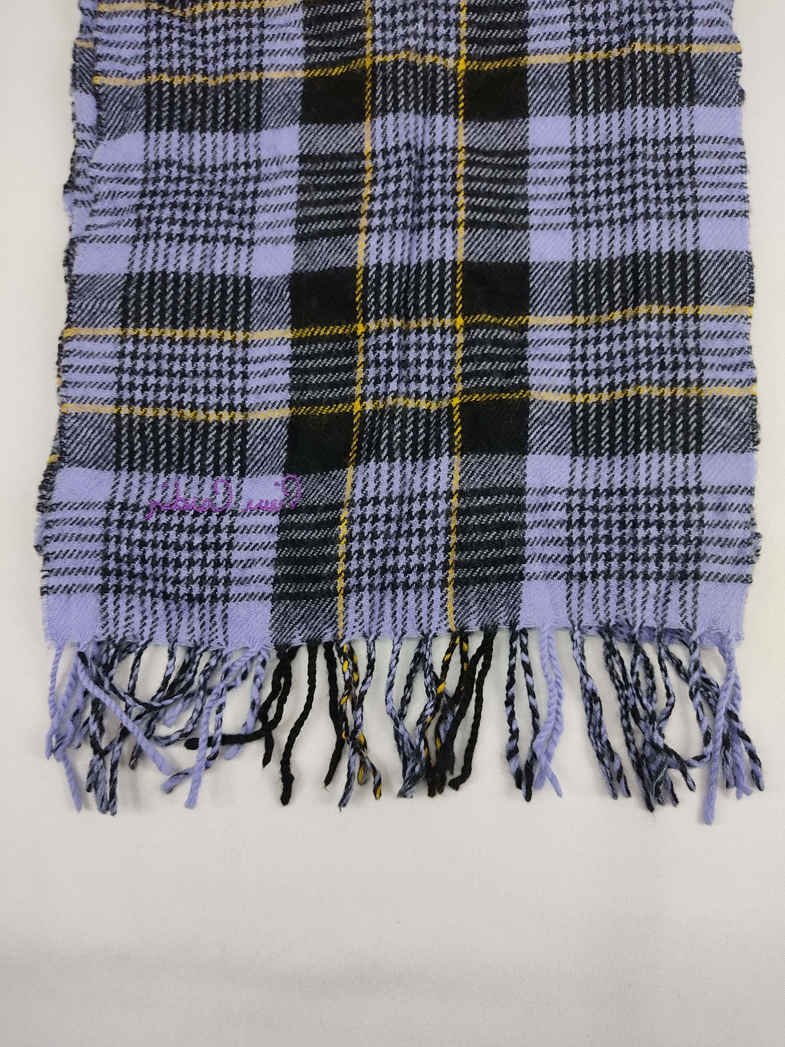 Designer Pierre Cardin Collection Plaid Check Striped Scarf Muffler Size ONE SIZE - 2 Thumbnail