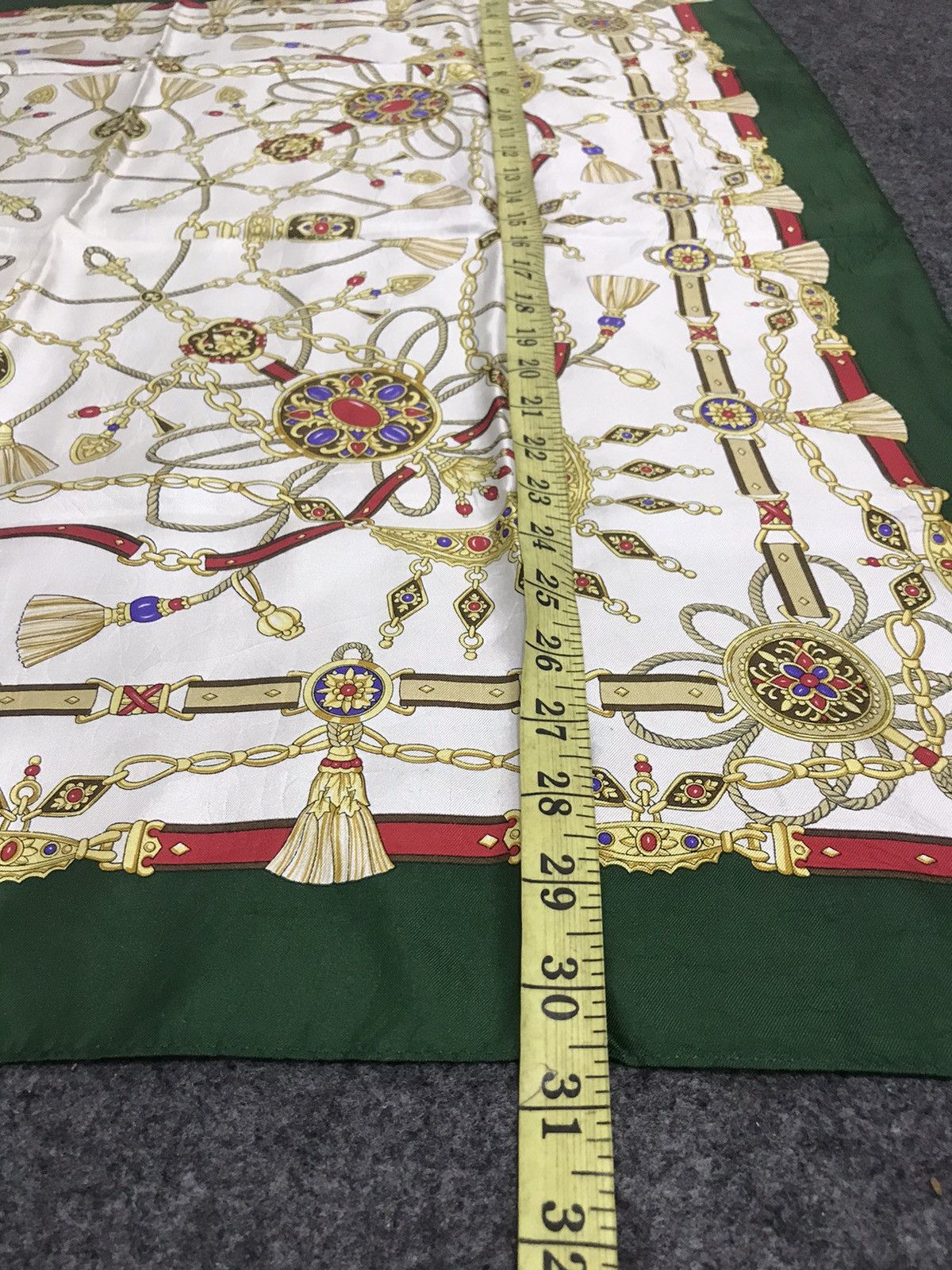 Japanese Brand Vintage Art Scarf Baroque Printed Screen Motif Size ONE SIZE - 5 Thumbnail