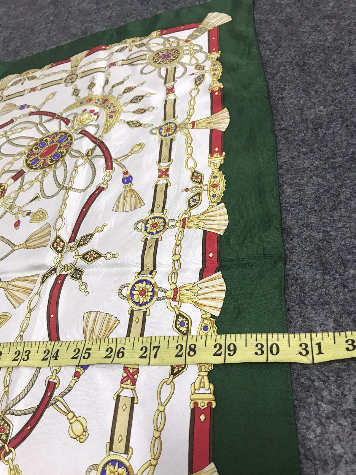 Japanese Brand Vintage Art Scarf Baroque Printed Screen Motif Size ONE SIZE - 4 Thumbnail