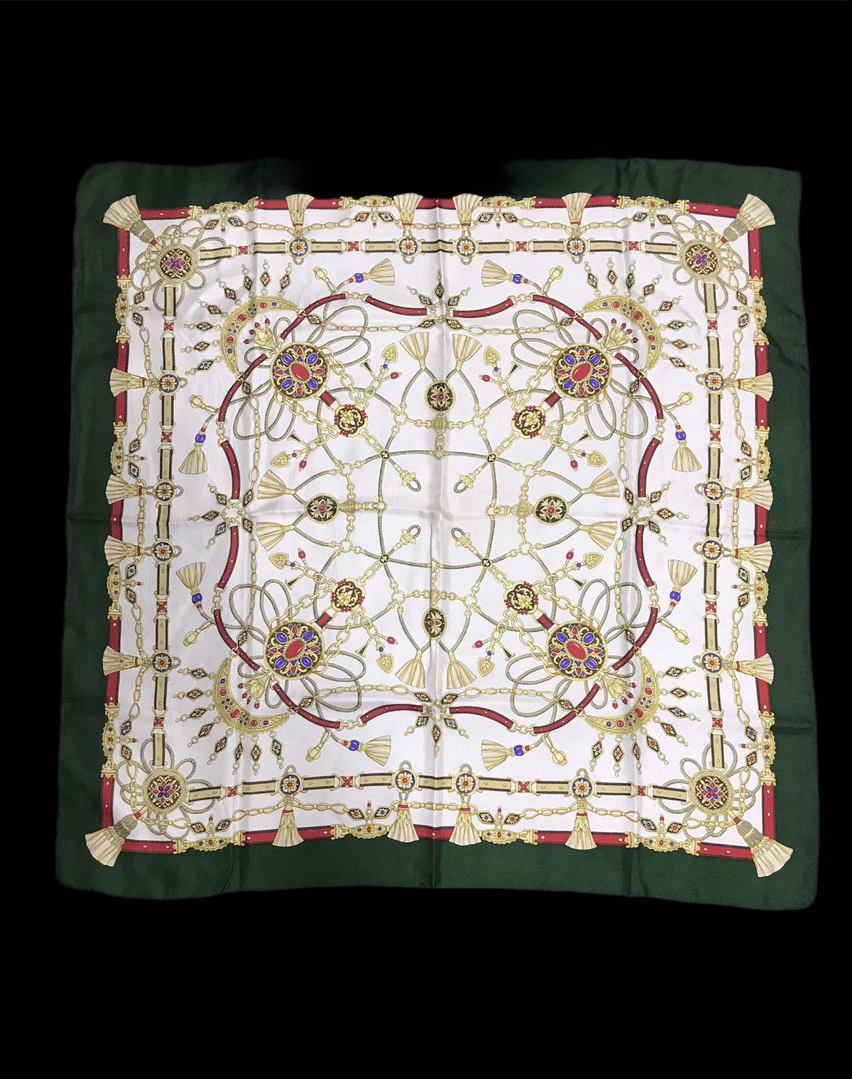 Japanese Brand Vintage Art Scarf Baroque Printed Screen Motif Size ONE SIZE - 1 Thumbnail