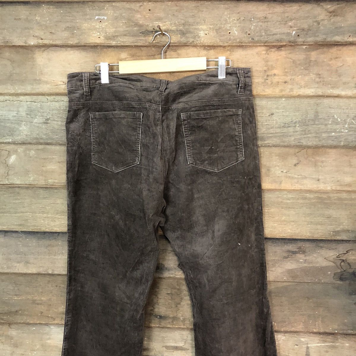 Japanese Brand Top Valu Dark Brown Conduroy Pants #5687 Size US 33 - 10 Thumbnail